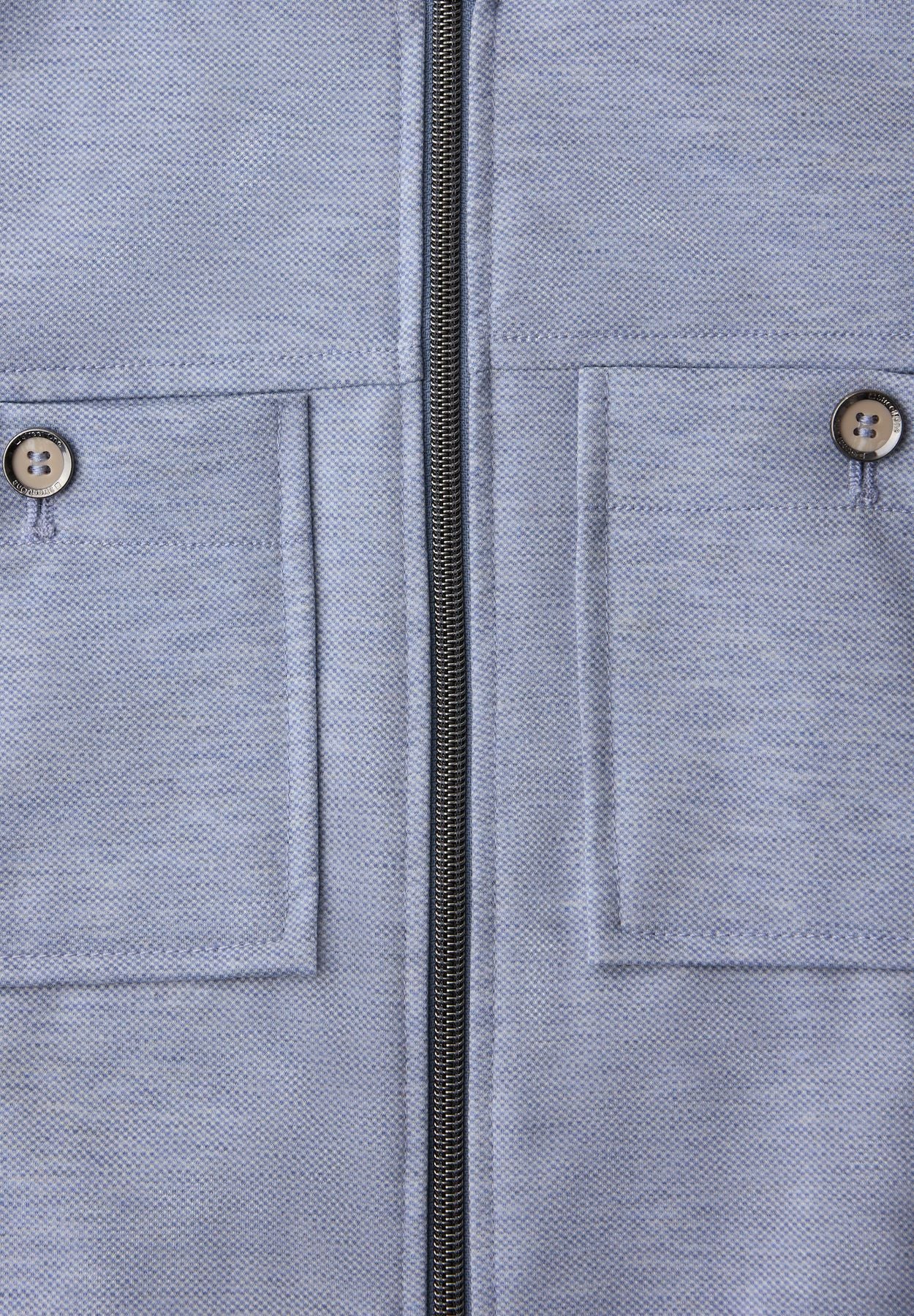 Blouson im Melange-Look mit Zipper