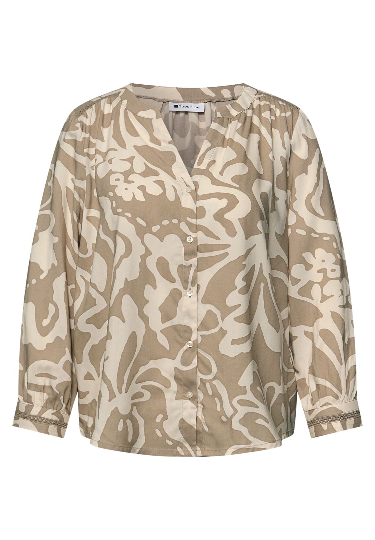 3/4-Arm Bluse mit Tapedetails