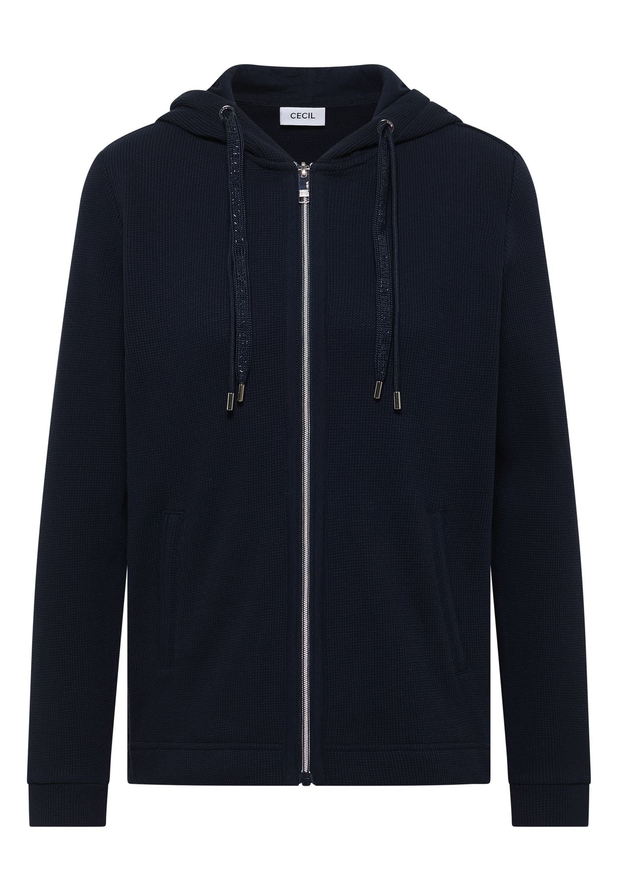 Langarm Jacke mit Kapuze und Taschen