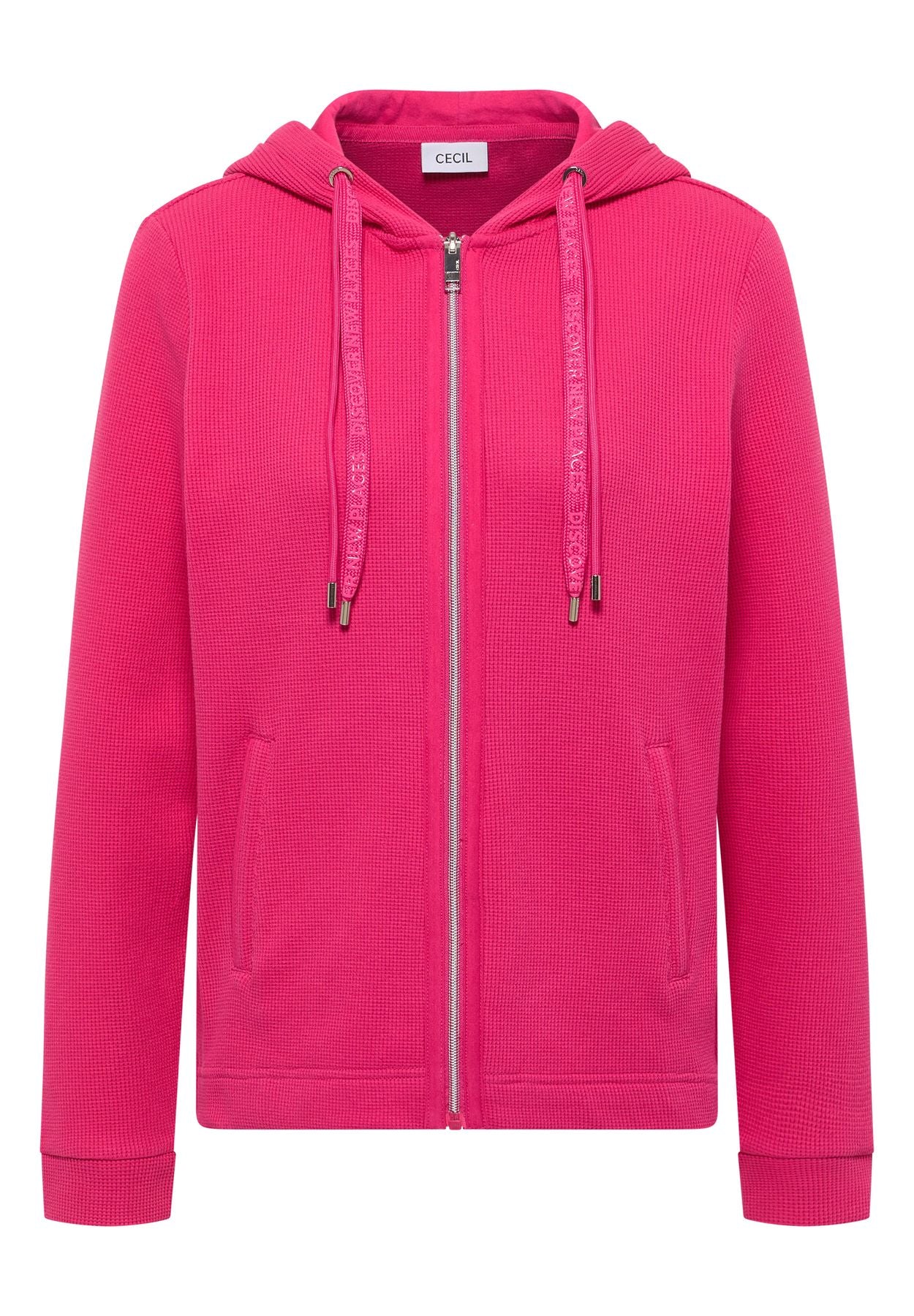 Langarm Jacke mit Kapuze und Taschen