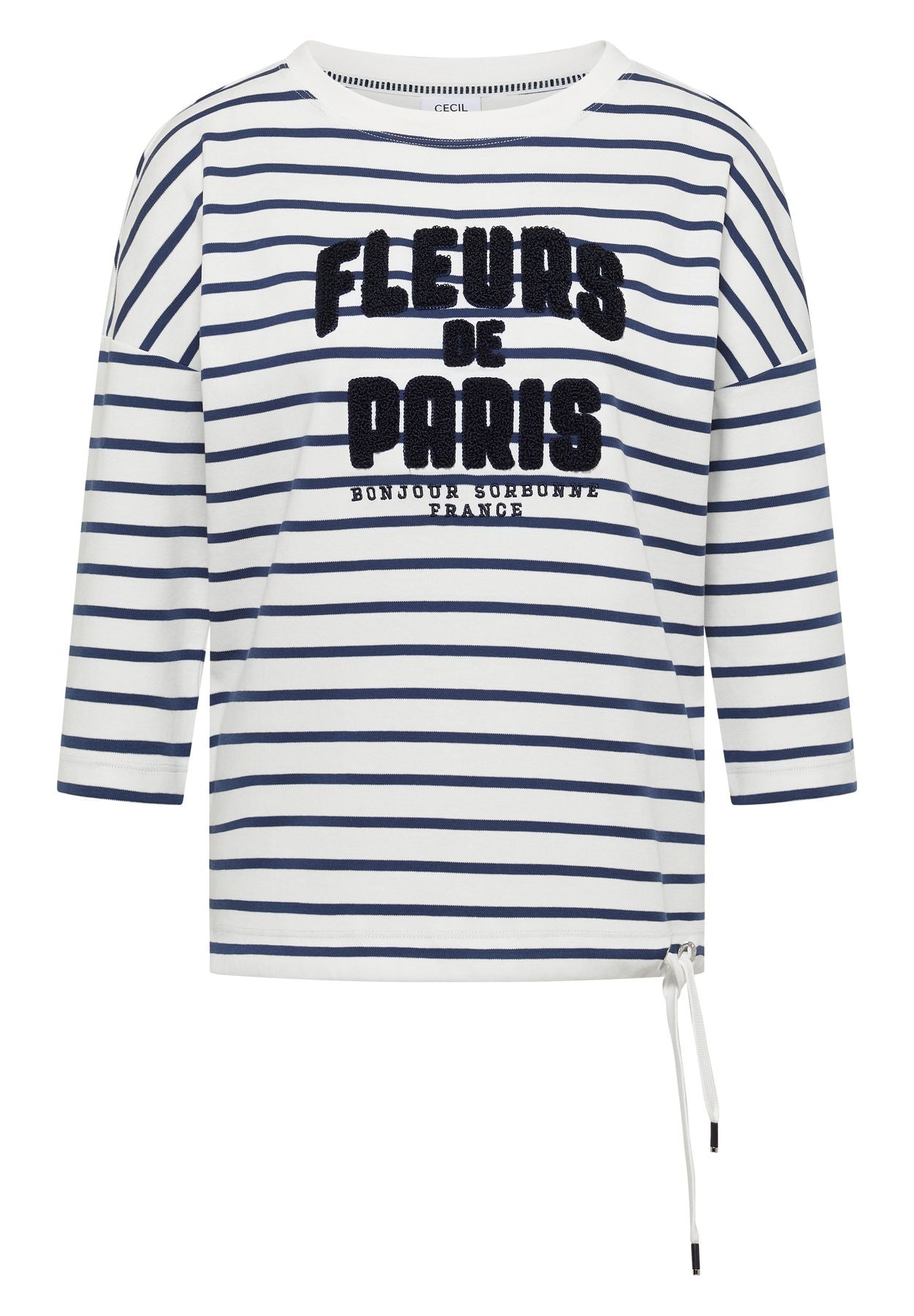 3/4-Arm Shirt mit Wording Artwork