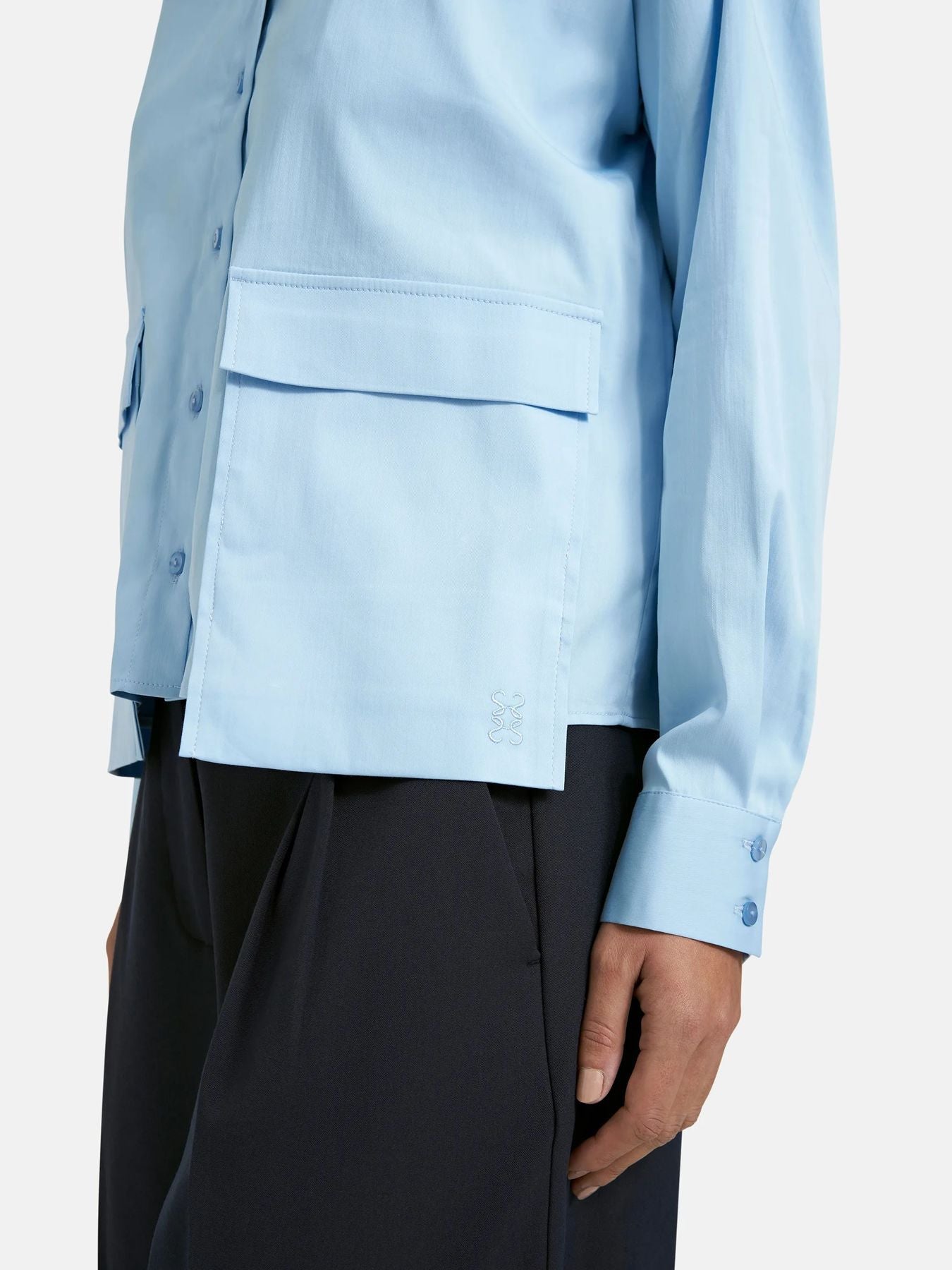 Overlapping Pocket Blouse
