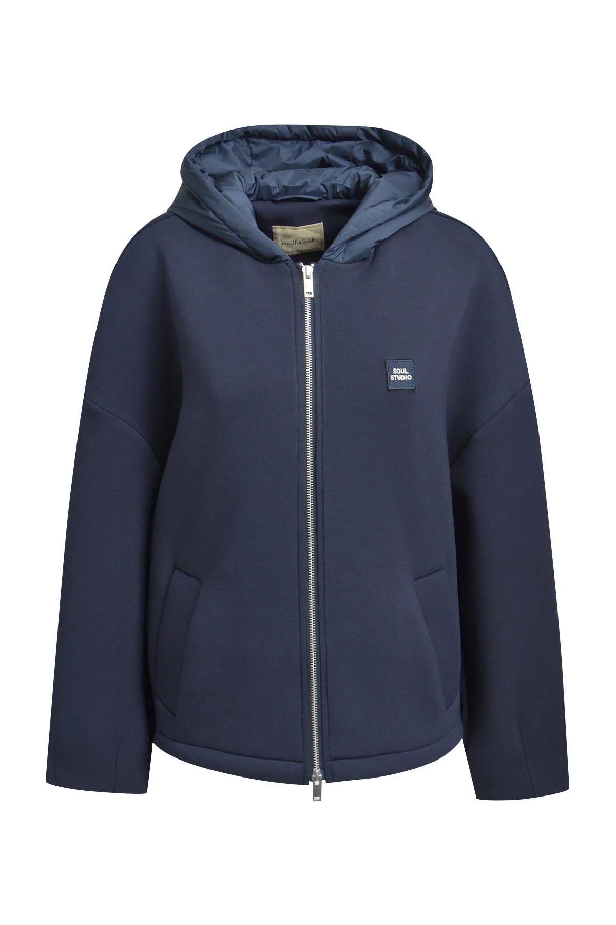 Fabric Mix Scuba Jacket