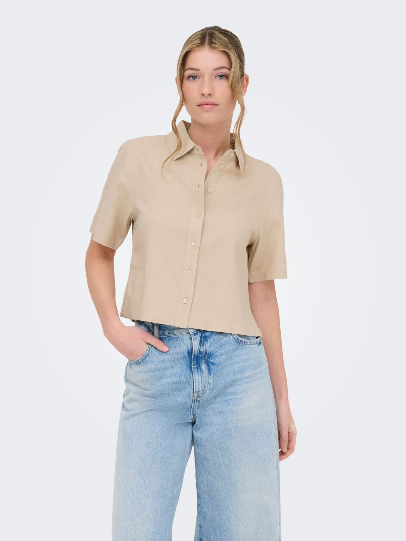 ONLGOA S/S LINEN BL SHIRT CC PNT