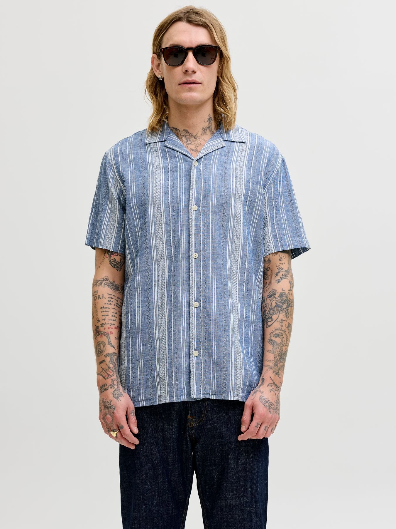 JPRBLUSUMMER LIN. BLEN DOBBY SS SHIRT SN