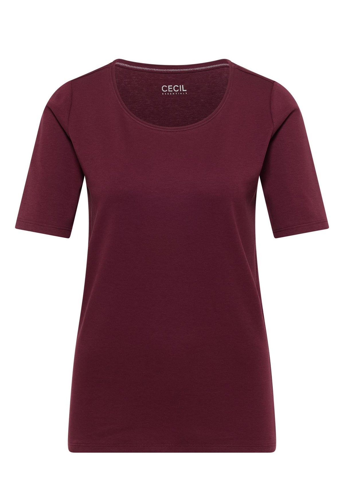 Basic T-Shirt mit Rundhals in Unifarbe
