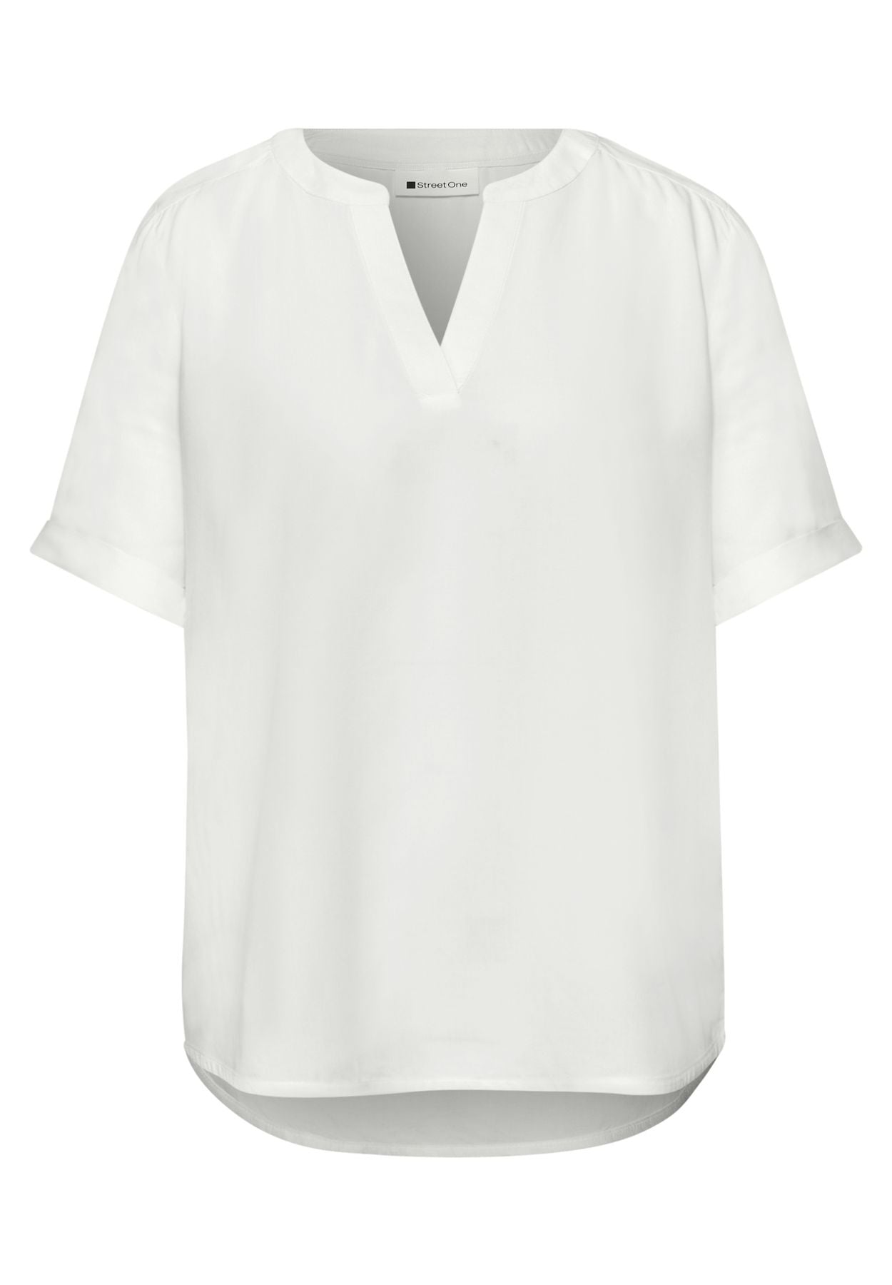 Kurzarm Bluse mit Turn-Up