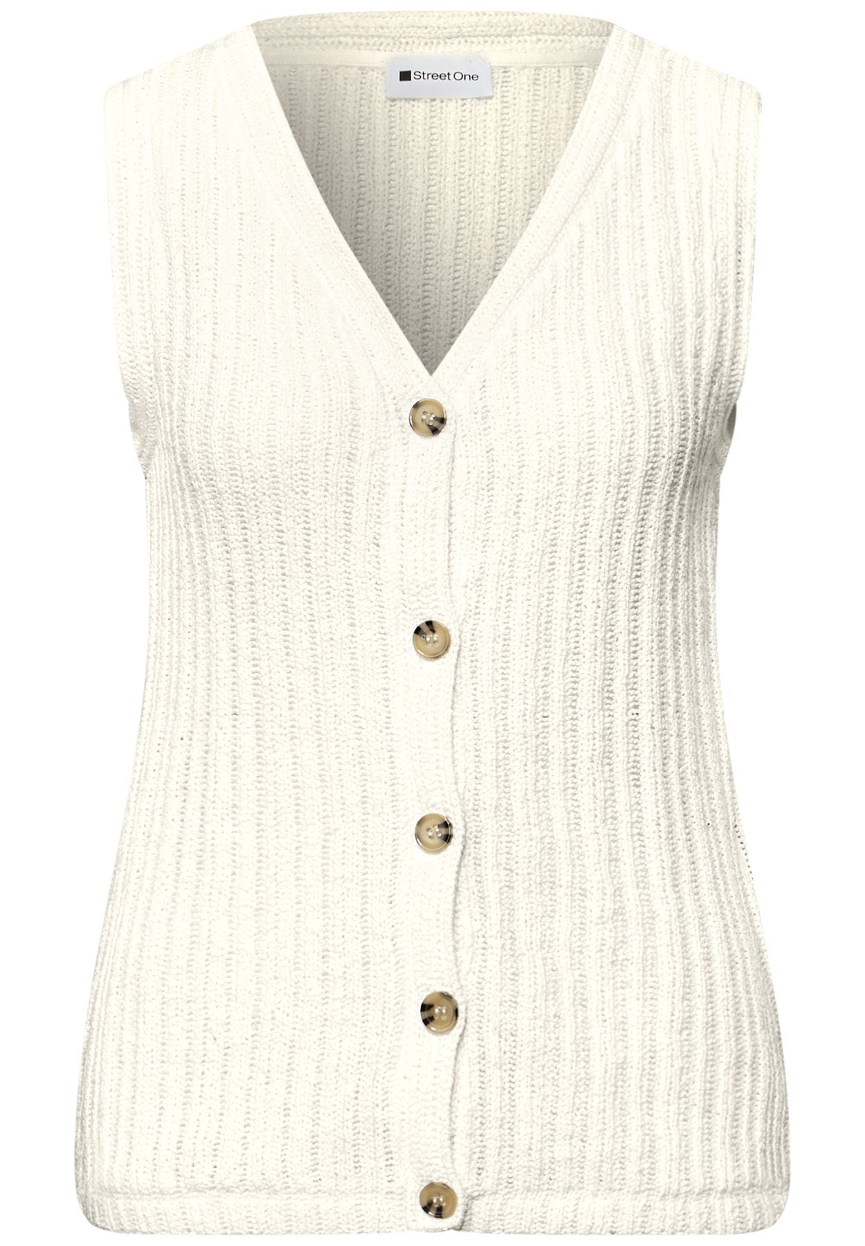 Weste mit V-Neck und Knopfleiste