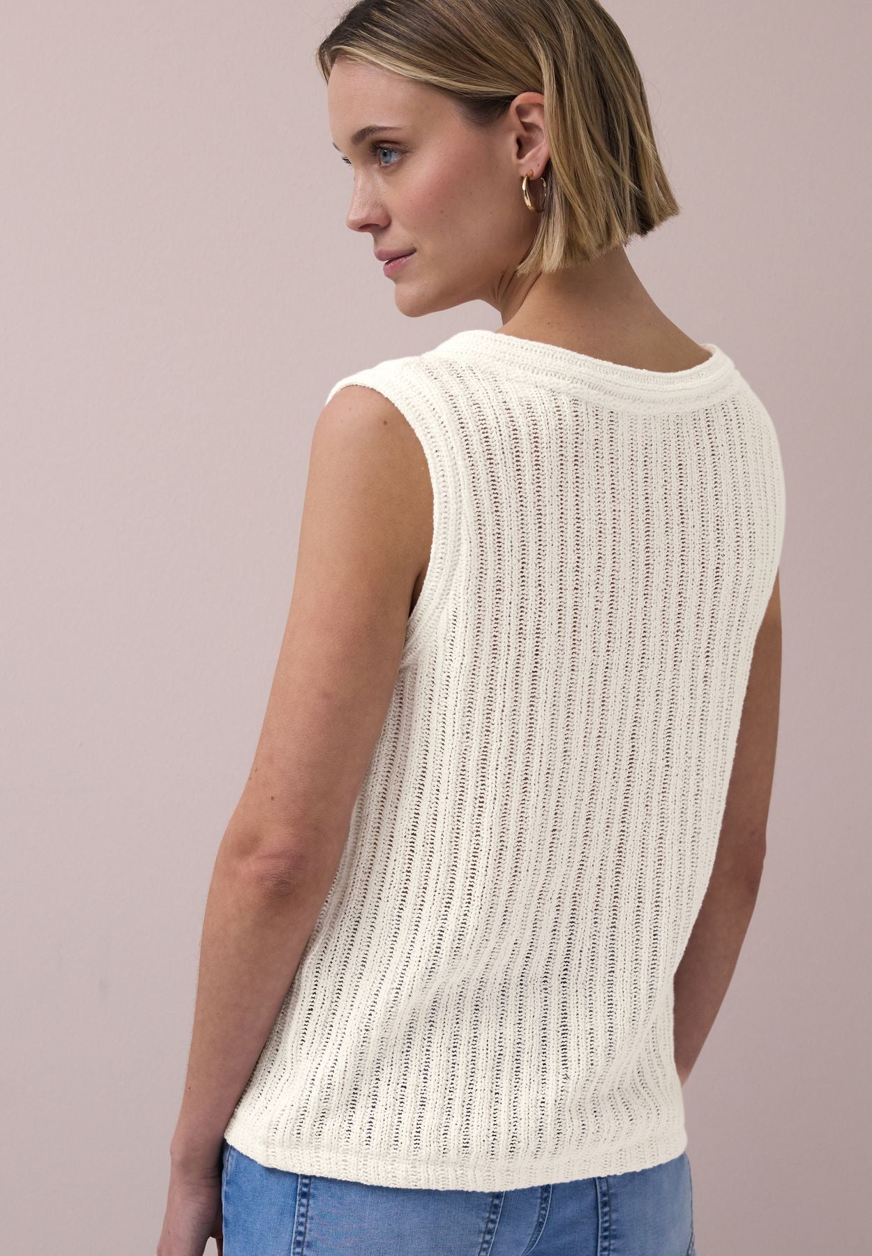 Weste mit V-Neck und Knopfleiste