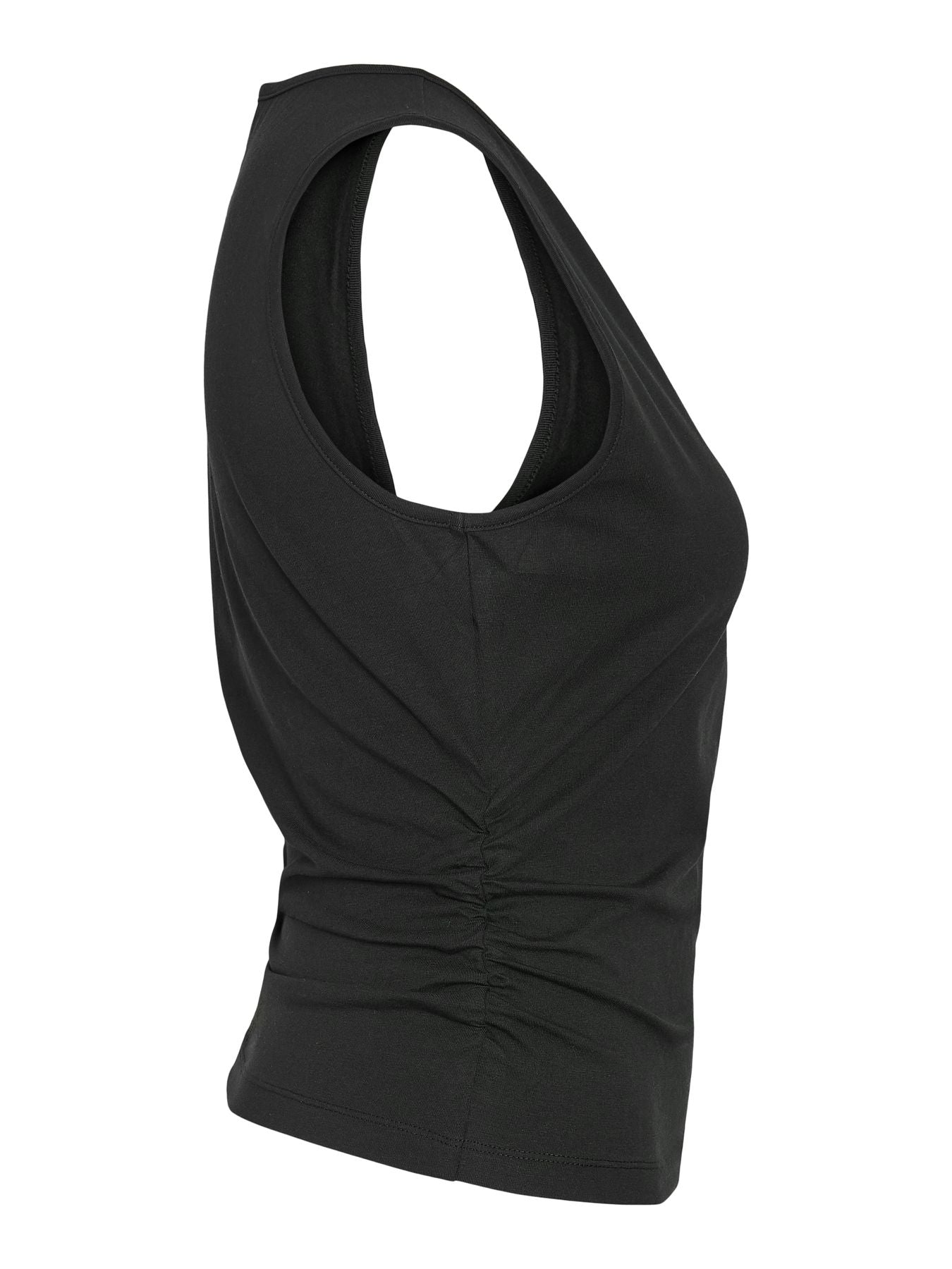 NMMOLLY S/L O-NECK RUCHING TOP JRS