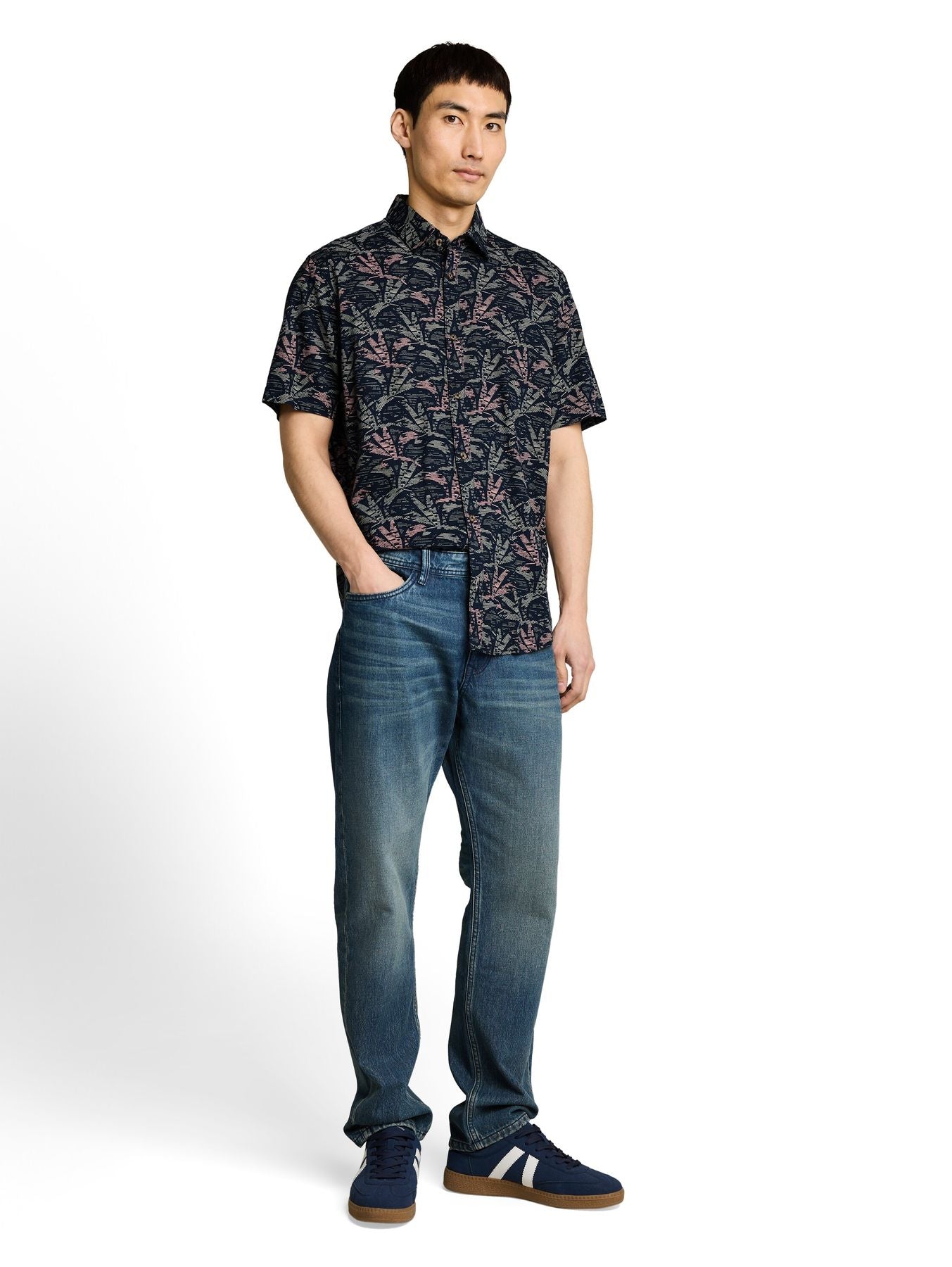 Regular Fit Kurzarmhemd mit Muster