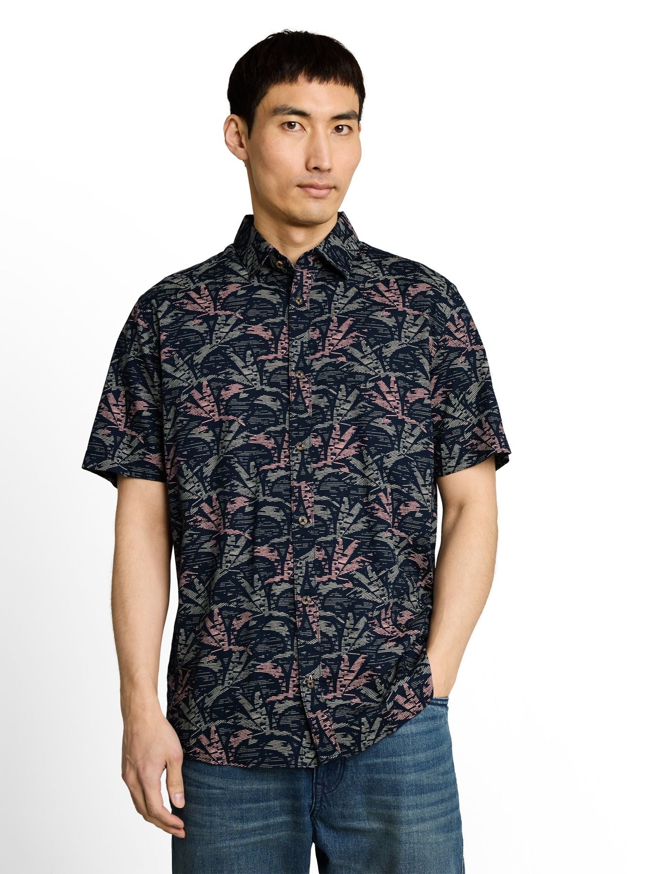 Regular Fit Kurzarmhemd mit Muster