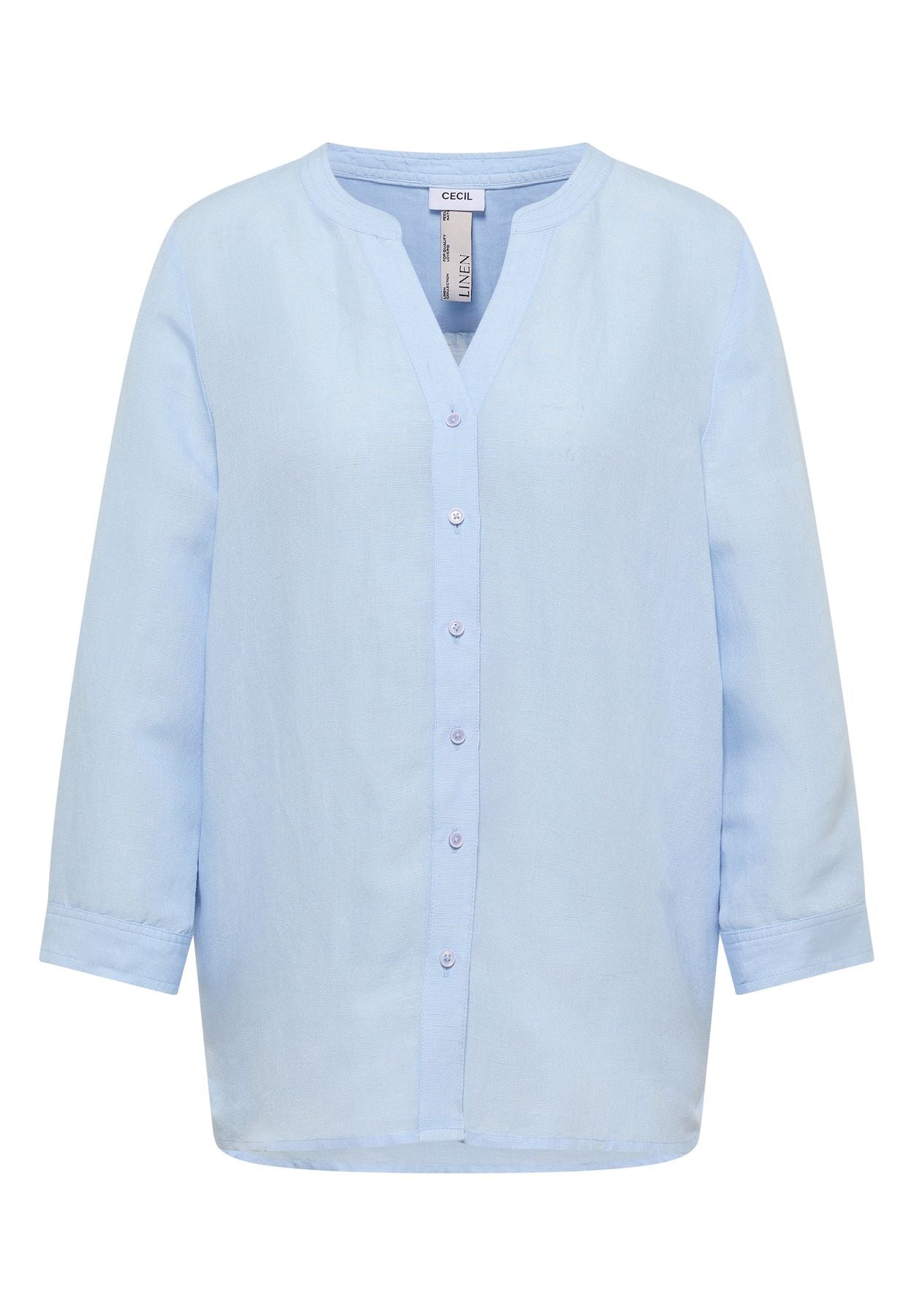 3/4-Arm Bluse aus Leinenmix
