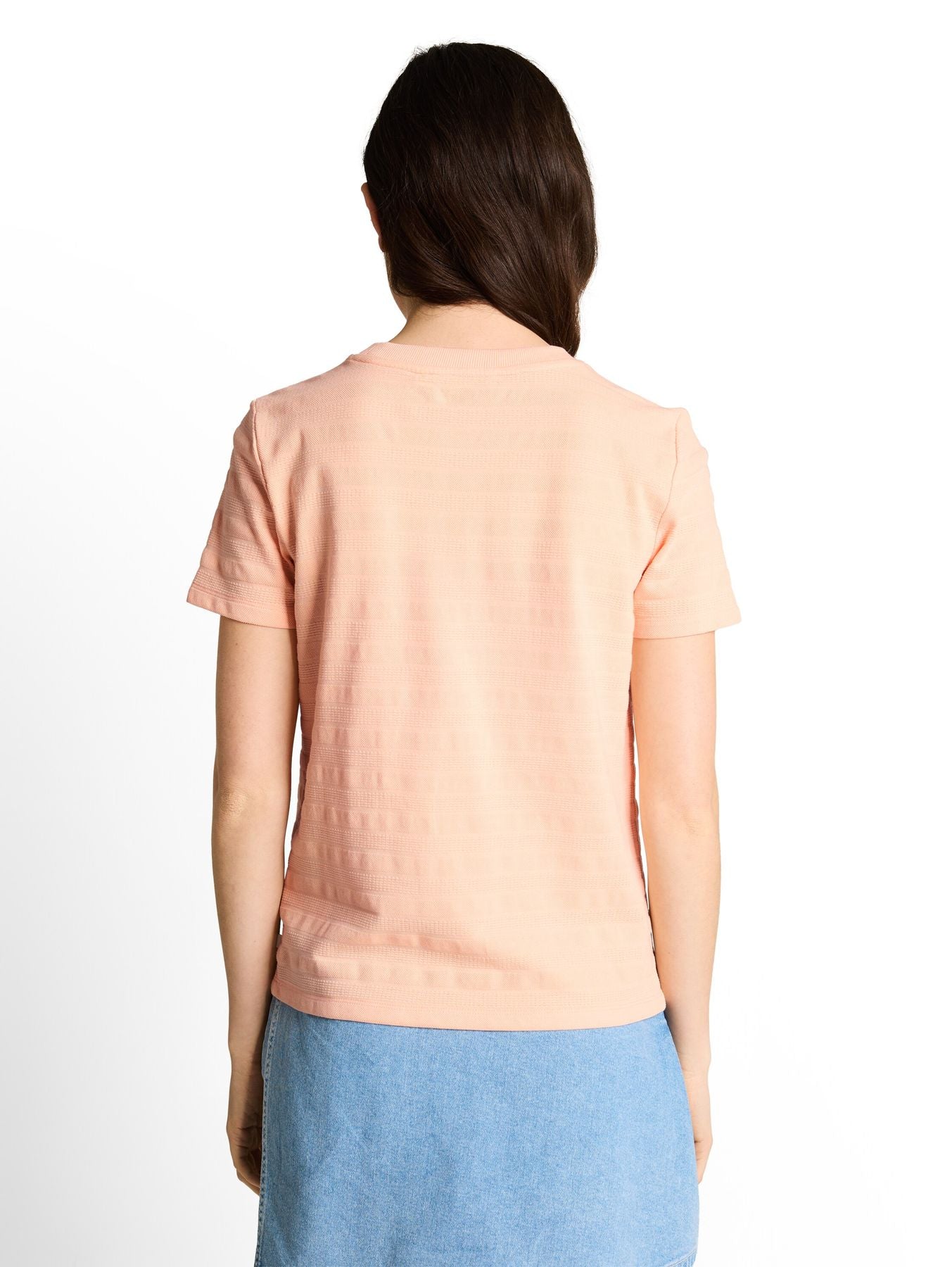 Jacquard T-Shirt mit Rundhalsausschnitt