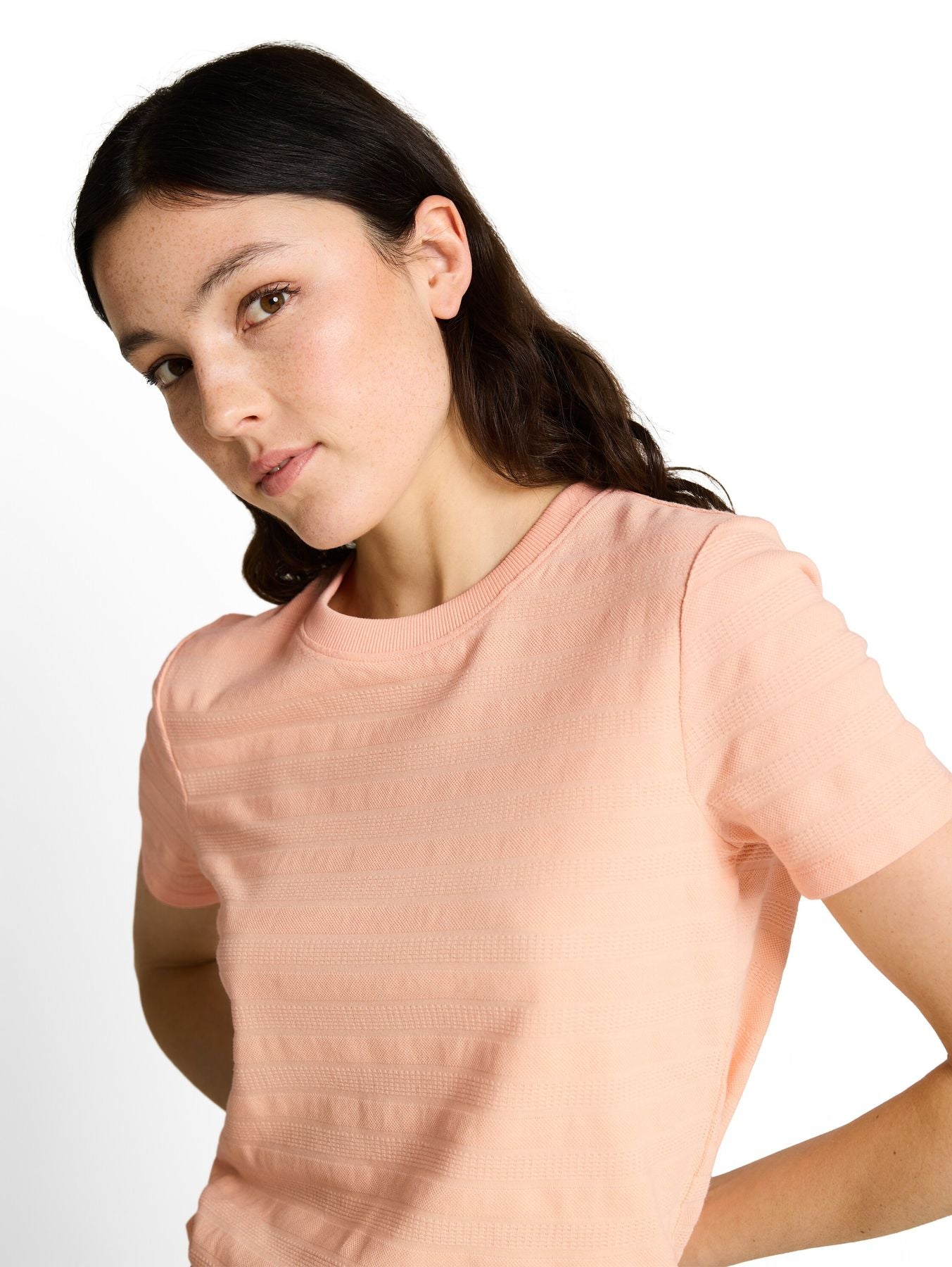 Jacquard T-Shirt mit Rundhalsausschnitt