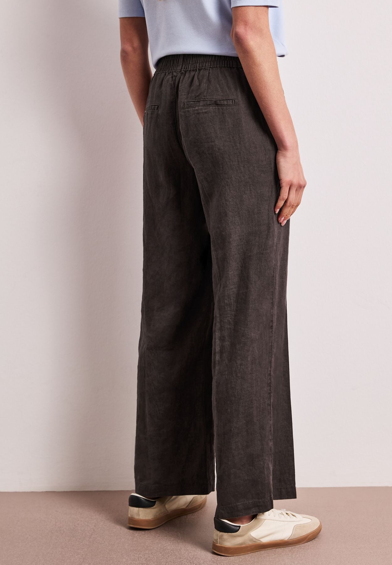 High Waist Wide Leg Hose aus Leinen