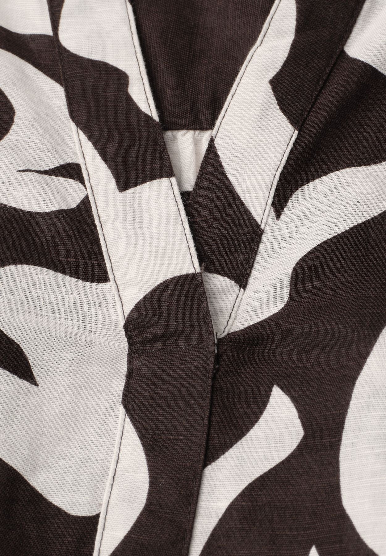 Bluse mit Split Neck aus Leinenmix