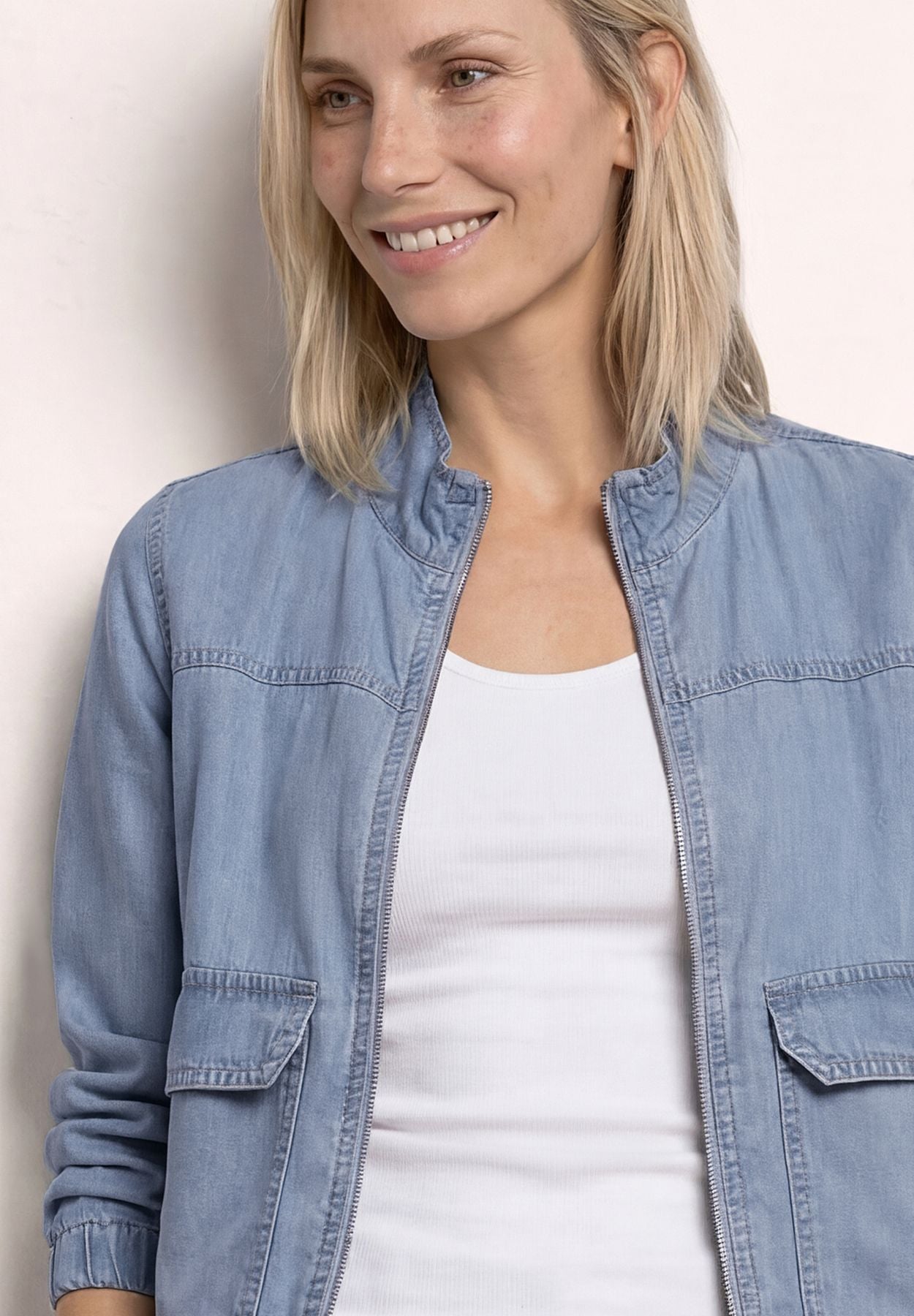 Blouson mit Stehkragen aus Lyocell