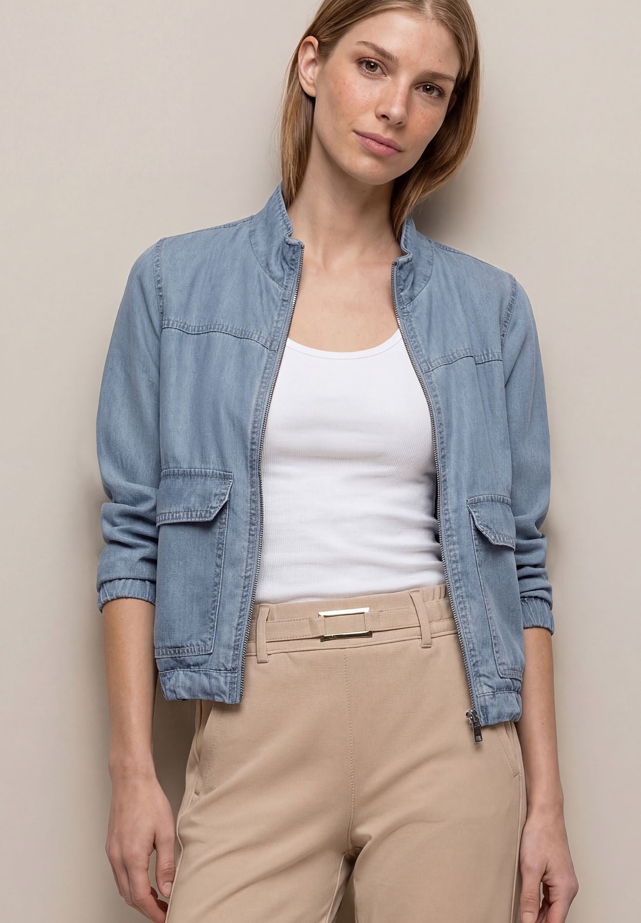 Blouson mit Stehkragen aus Lyocell