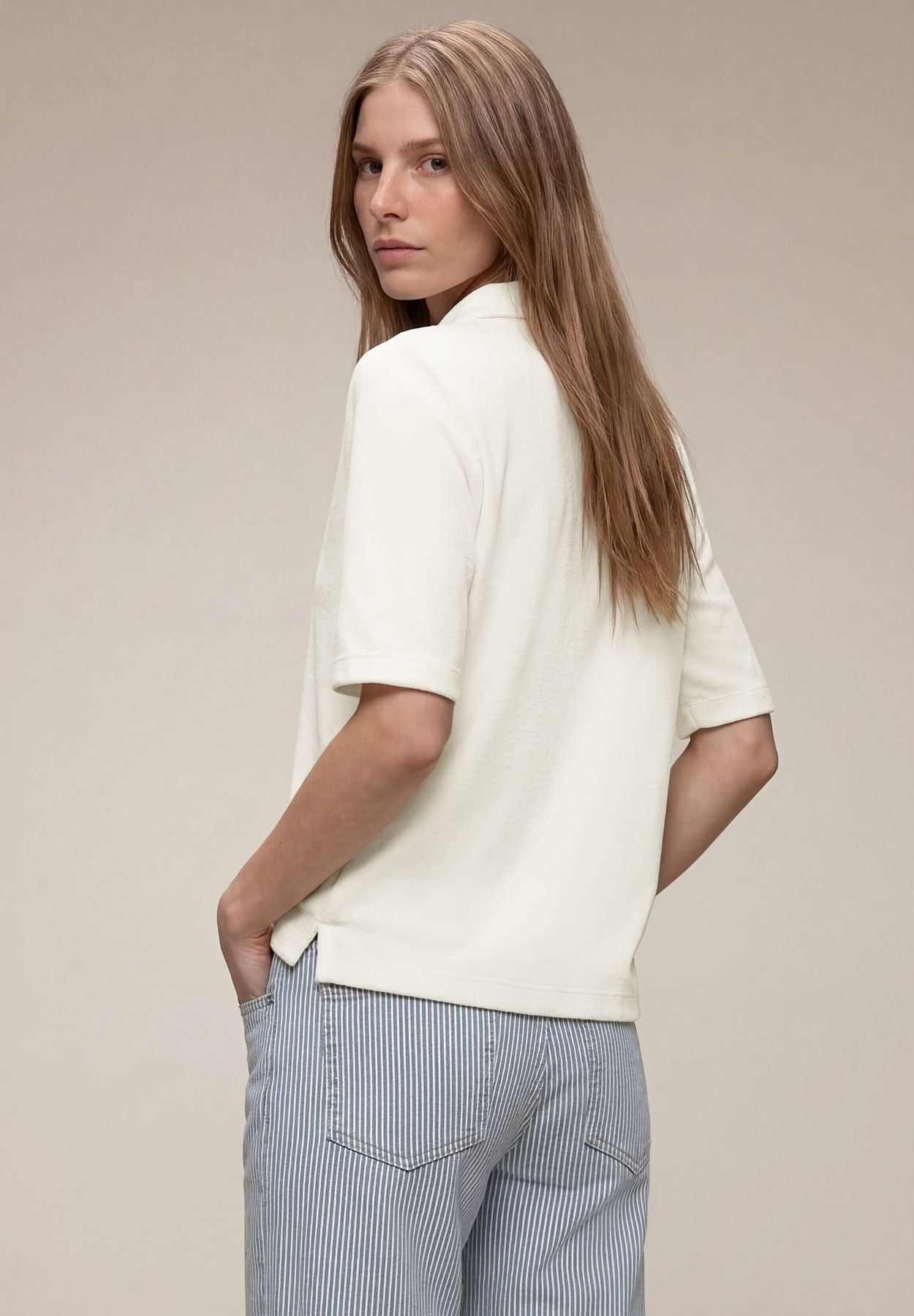 Kurzarm Shirt mit Knopfleiste