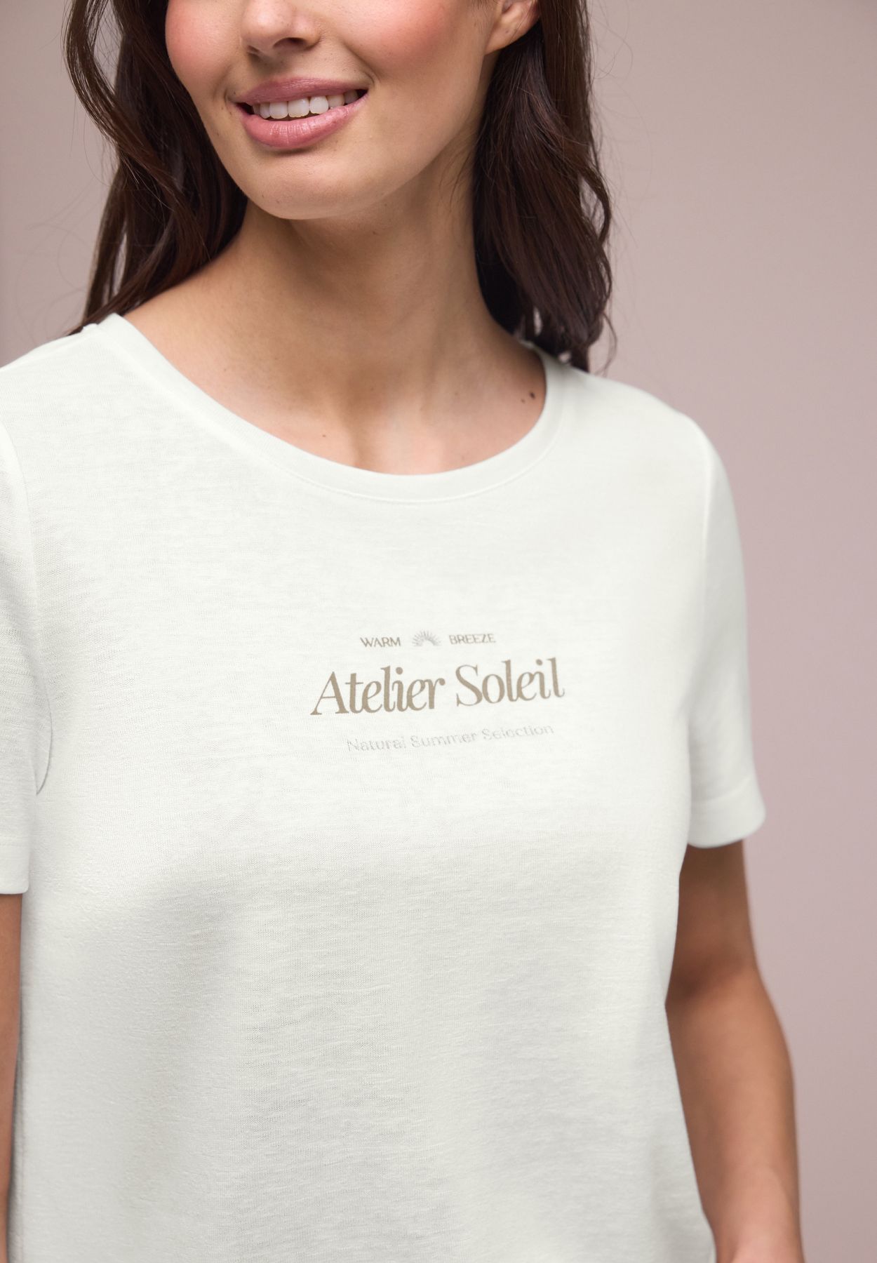 T-Shirt mit Rundhals und Wording