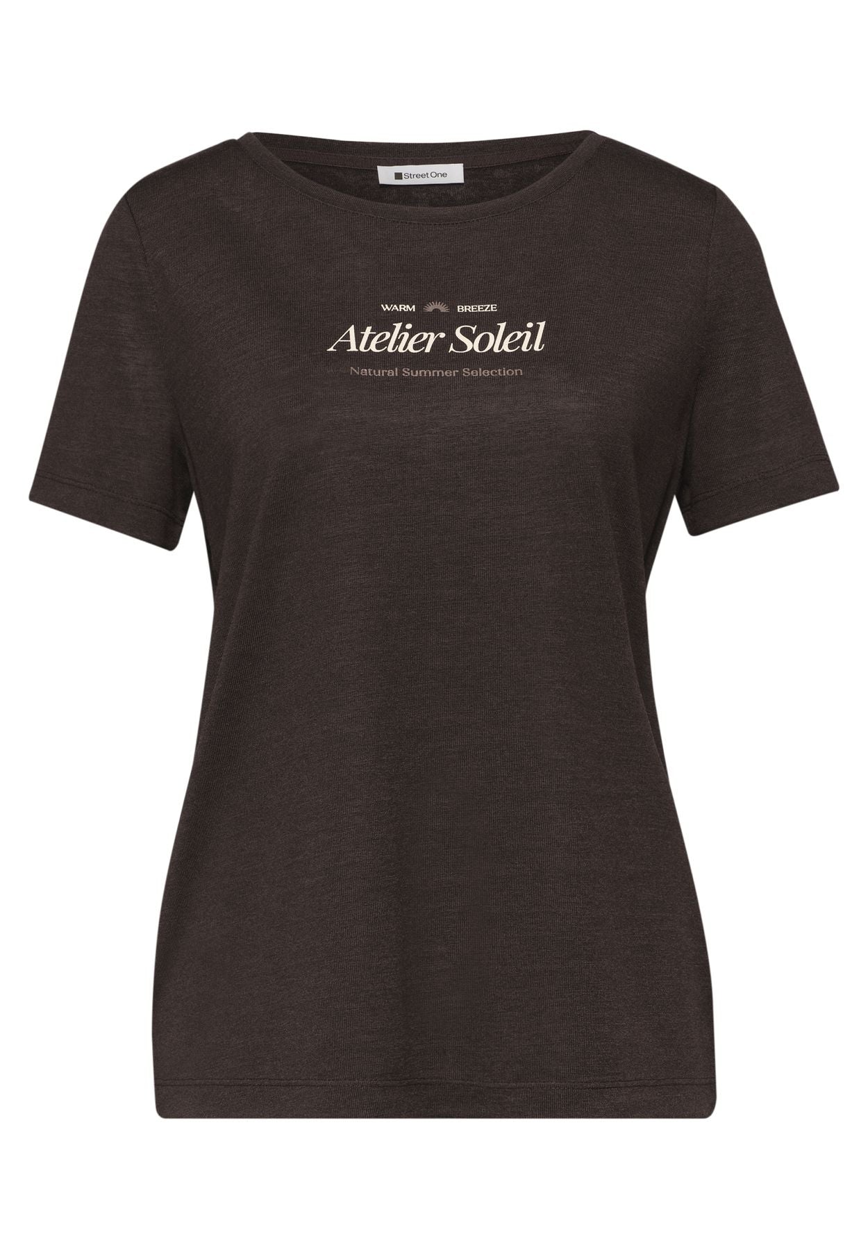 T-Shirt mit Rundhals und Wording