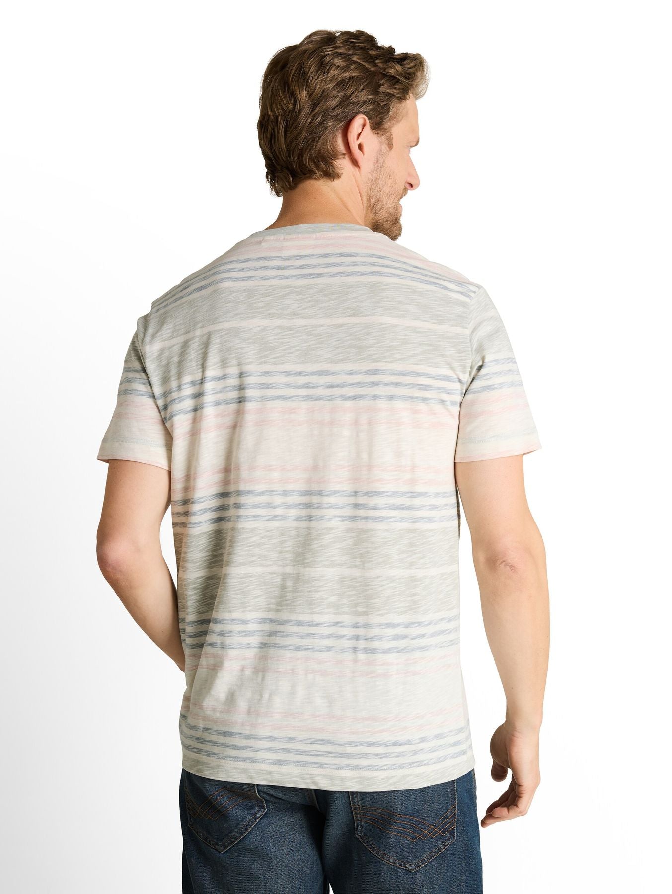 T-Shirt mit Inside-Out Streifenmuster