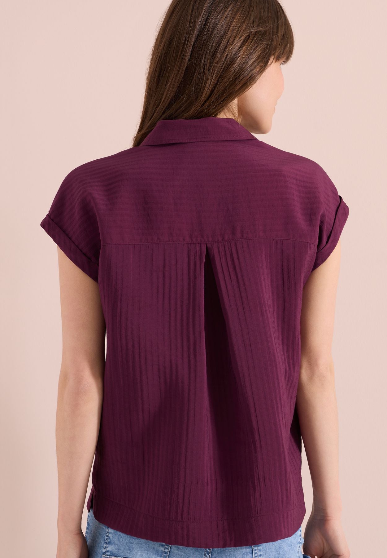 Dropped Shoulder Bluse mit Struktur