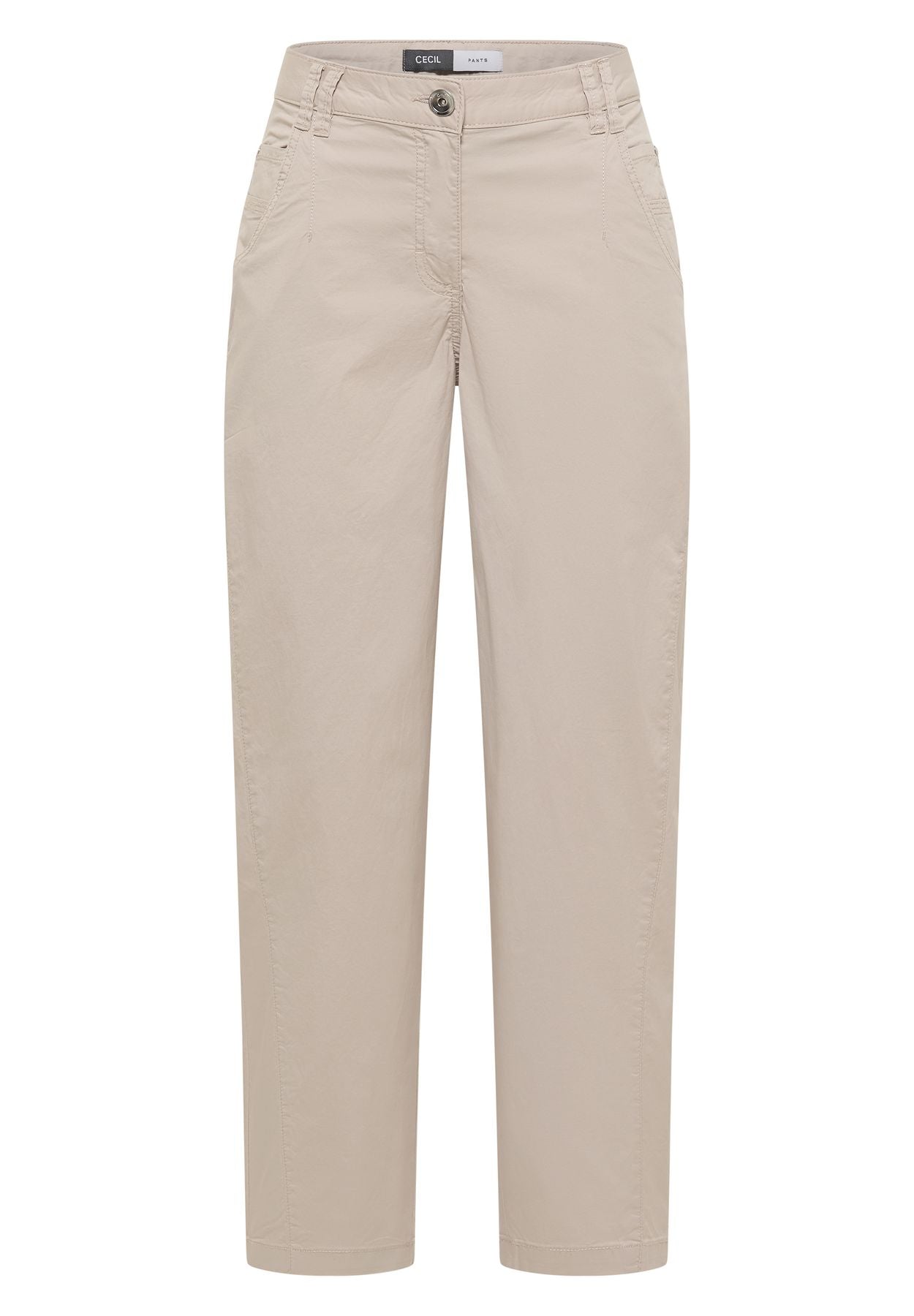 Mid Waist Barrel Leg Hose im Casual Fit