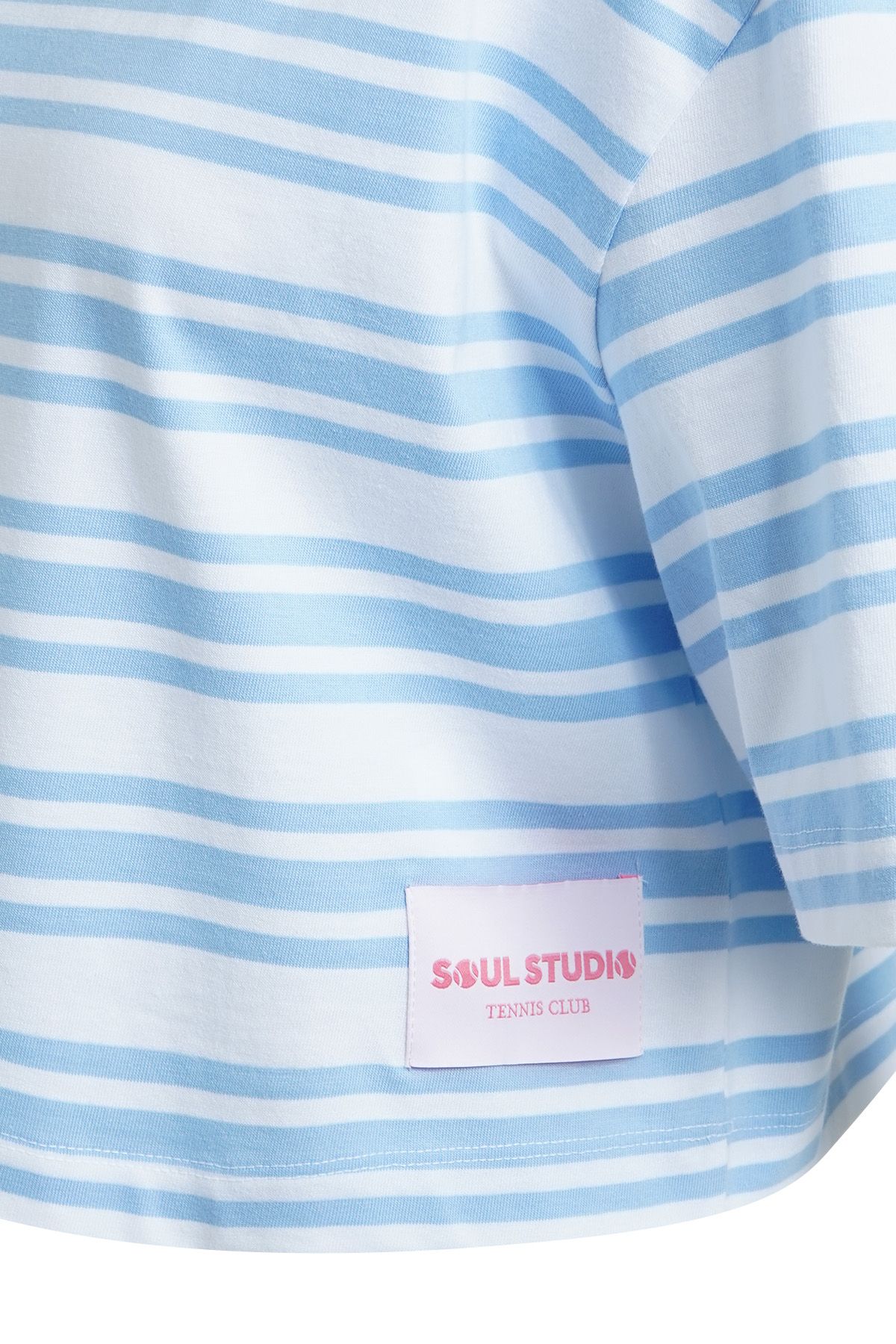 Boxy cropped T-shirt Striped