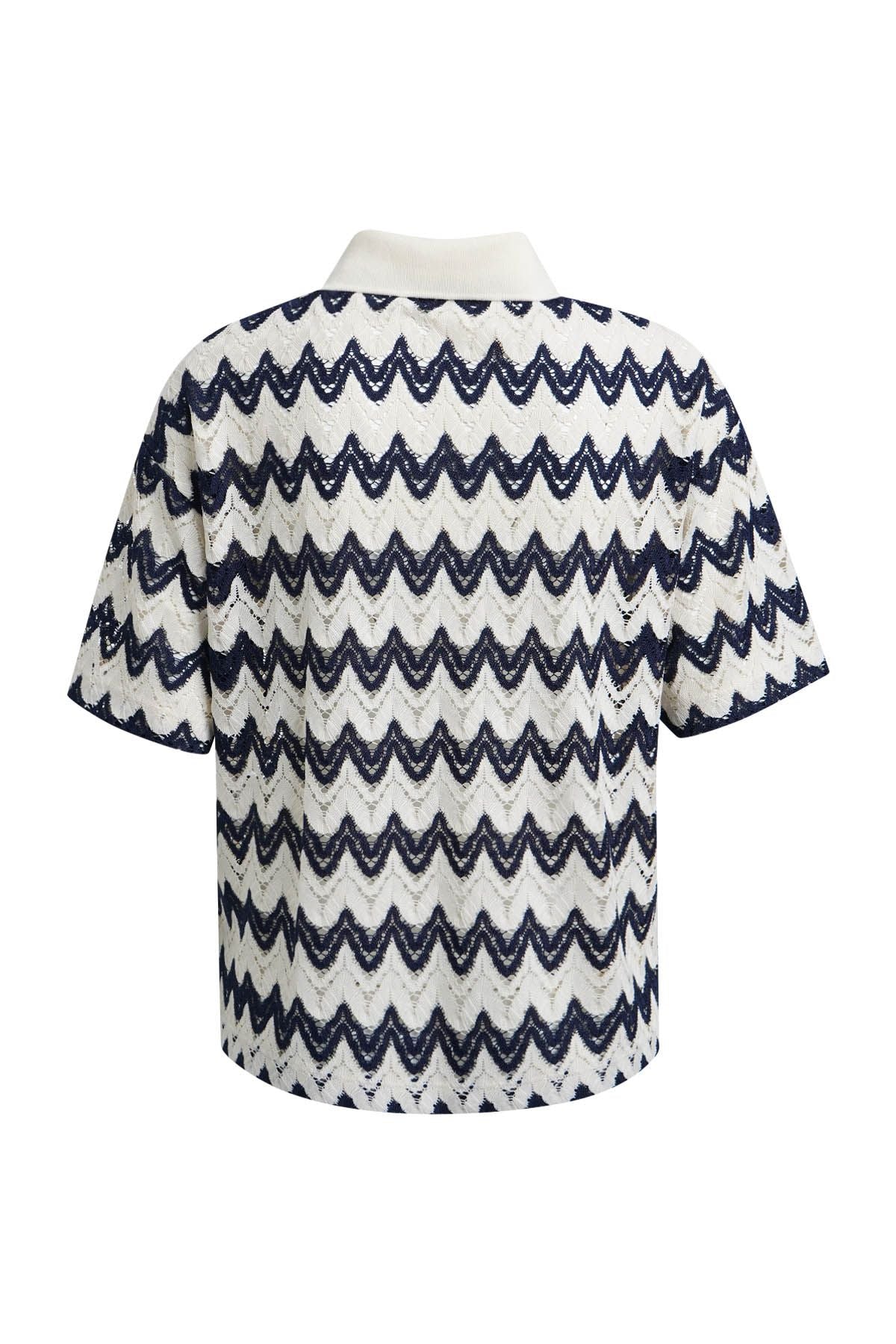 Boxy cropped T-shirt Crochet Jersey