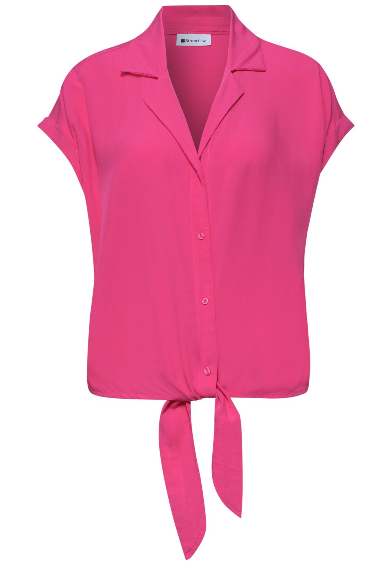 Dropped Shoulder Bluse mit Bowling-Kragen