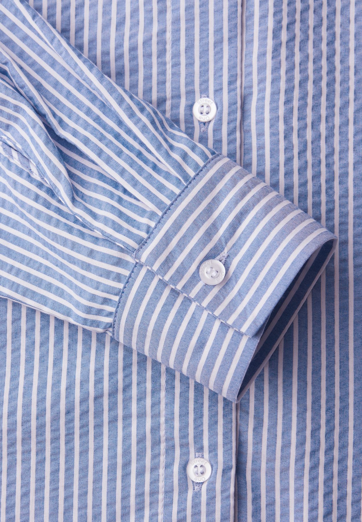 Langarm Bluse aus Seersuckerqualität