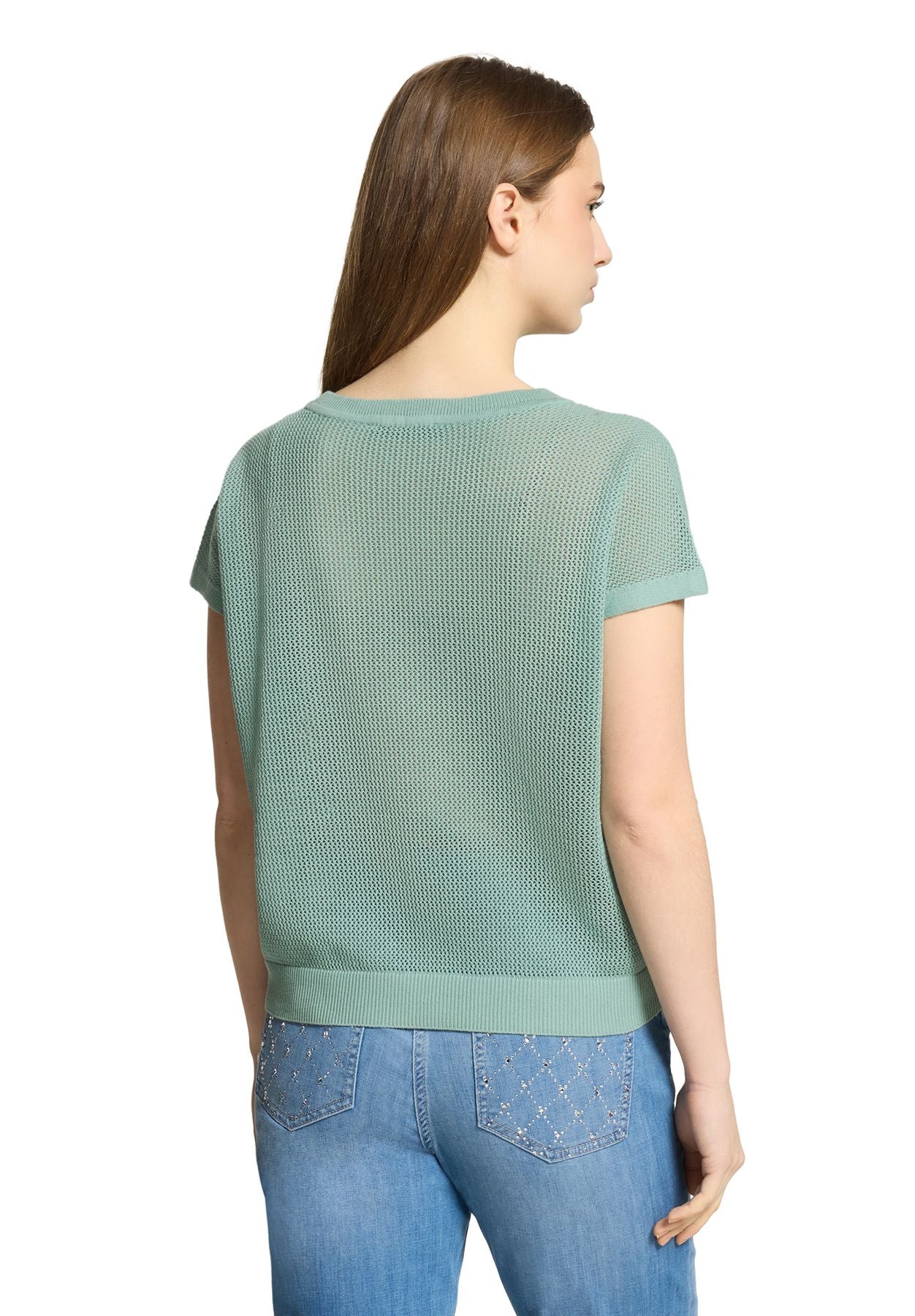 Lochstrick-Pullover