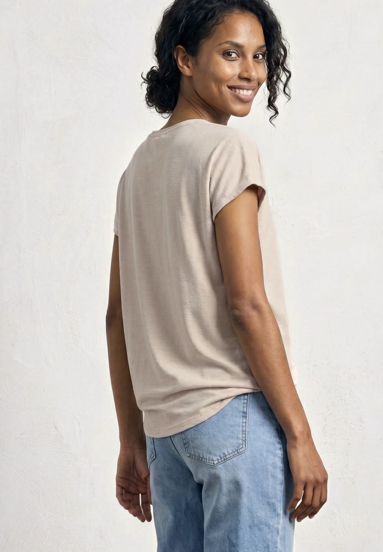 Dropped Shoulder Shirt mit Wasserfall-Front