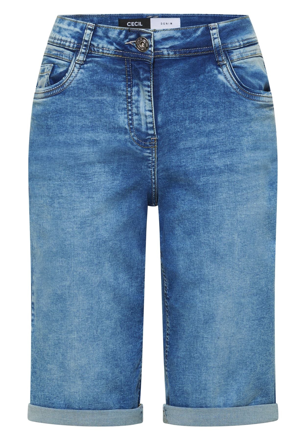 Wide Leg Jeansshorts im Loose Fit