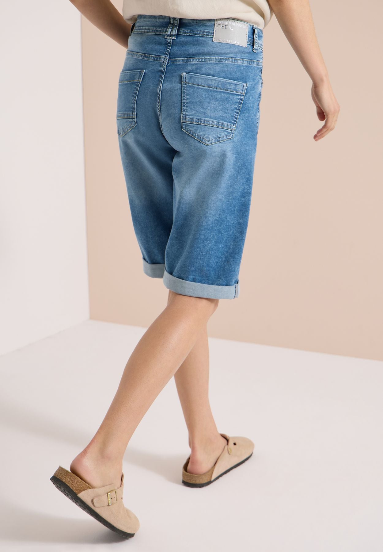 Wide Leg Jeansshorts im Loose Fit