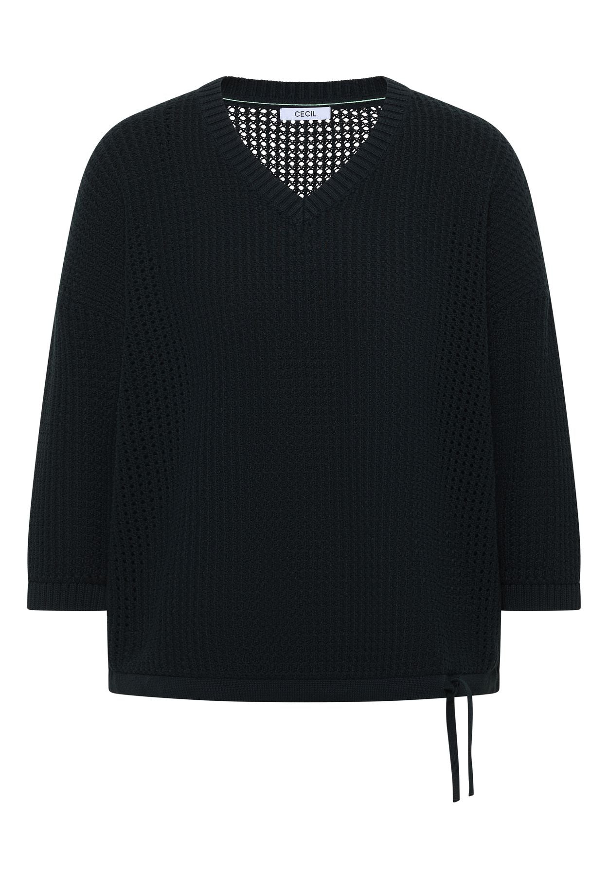 Kurzarm Pullover im Crochet-Look
