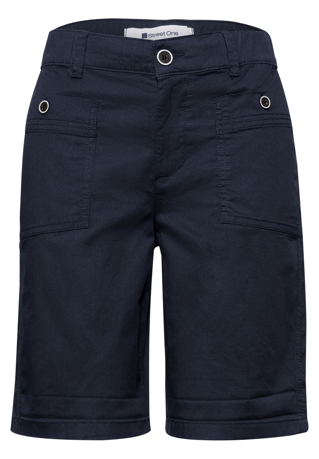 Straight Leg Bermuda mit Turn-Up