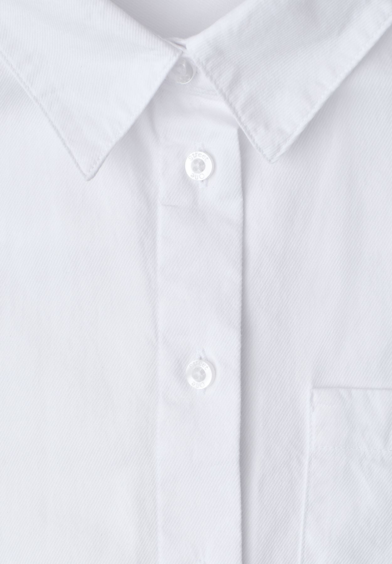 Langarm Bluse mit Hemdkragen aus Twill