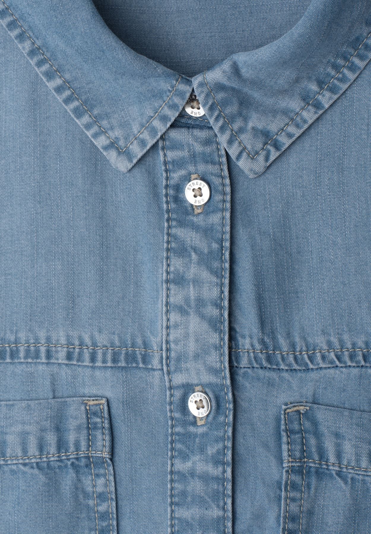 Knielanges Kleid im Washed-Look
