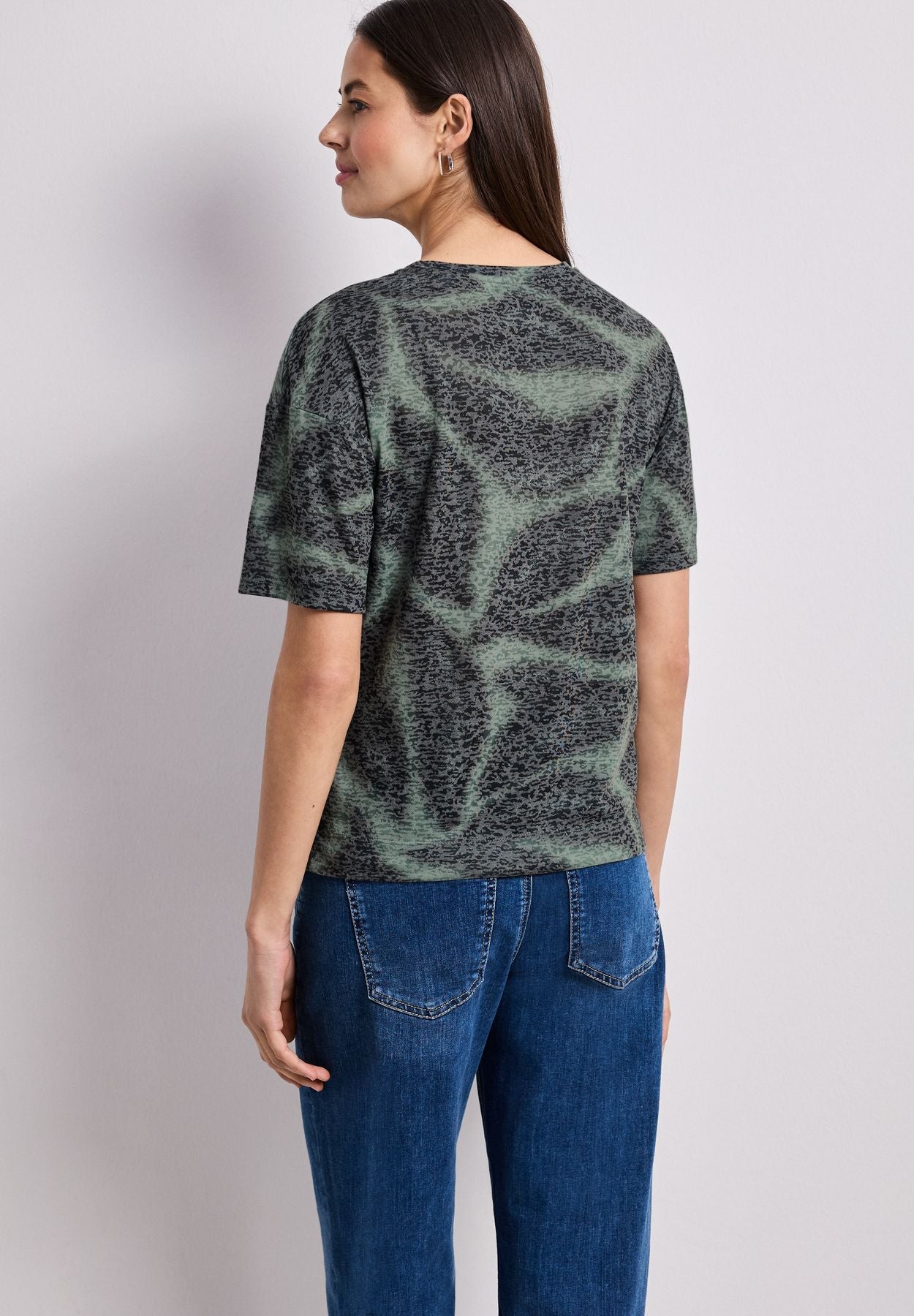 Shirt im Ausbrenner-Look mit Print
