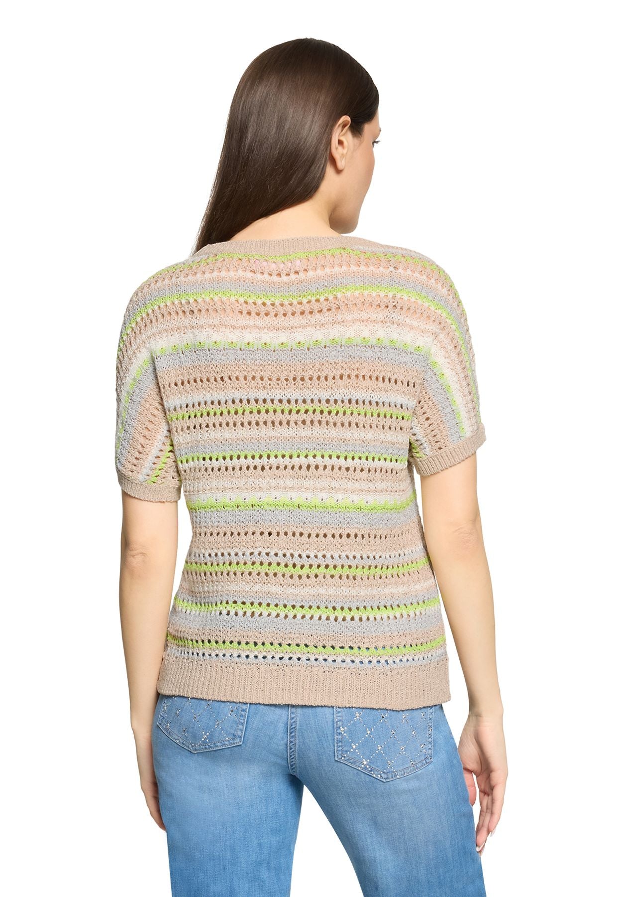 Lochstrick-Pullover