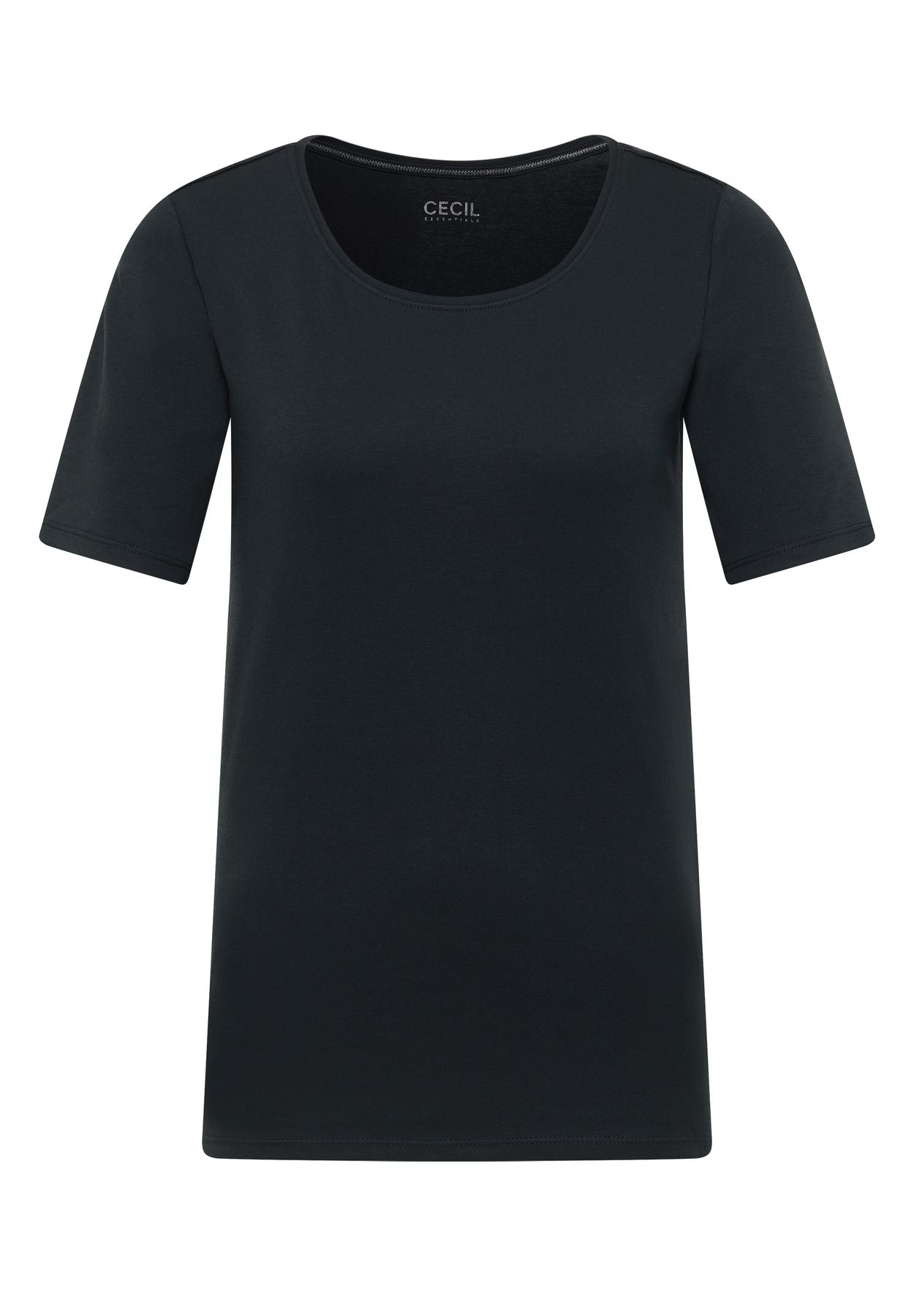 Basic T-Shirt mit Rundhals in Unifarbe