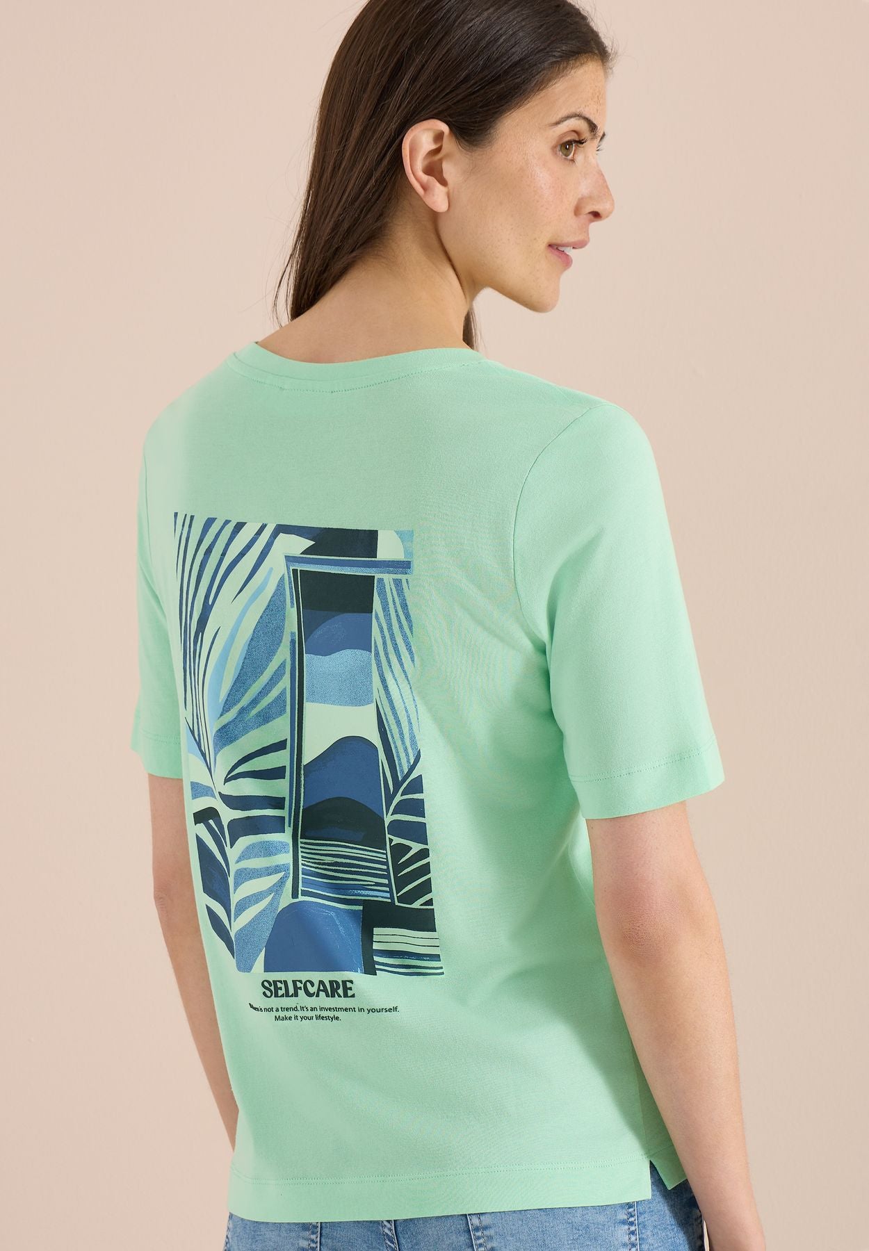 T-Shirt mit Rundhals und Backprint
