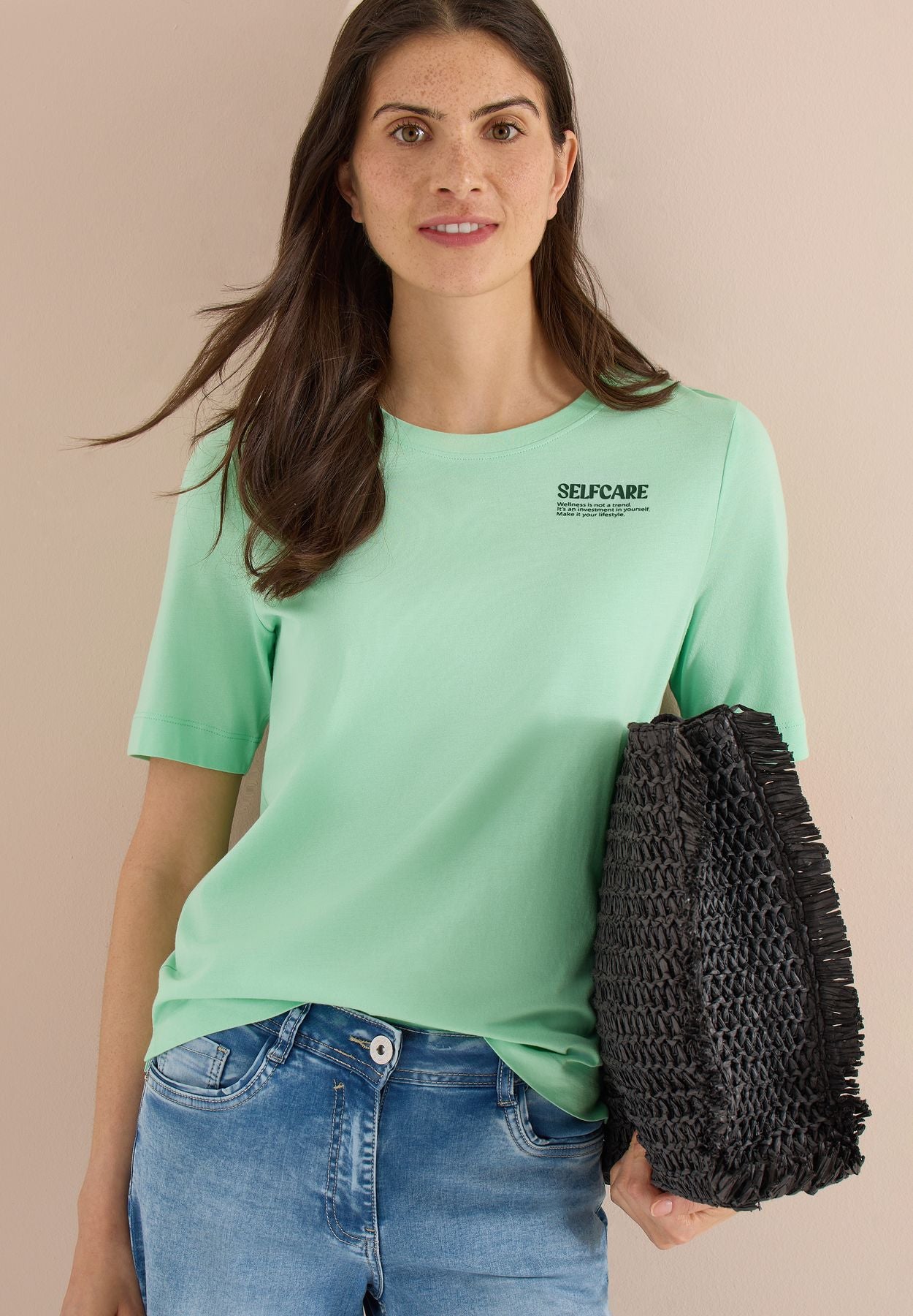 T-Shirt mit Rundhals und Backprint
