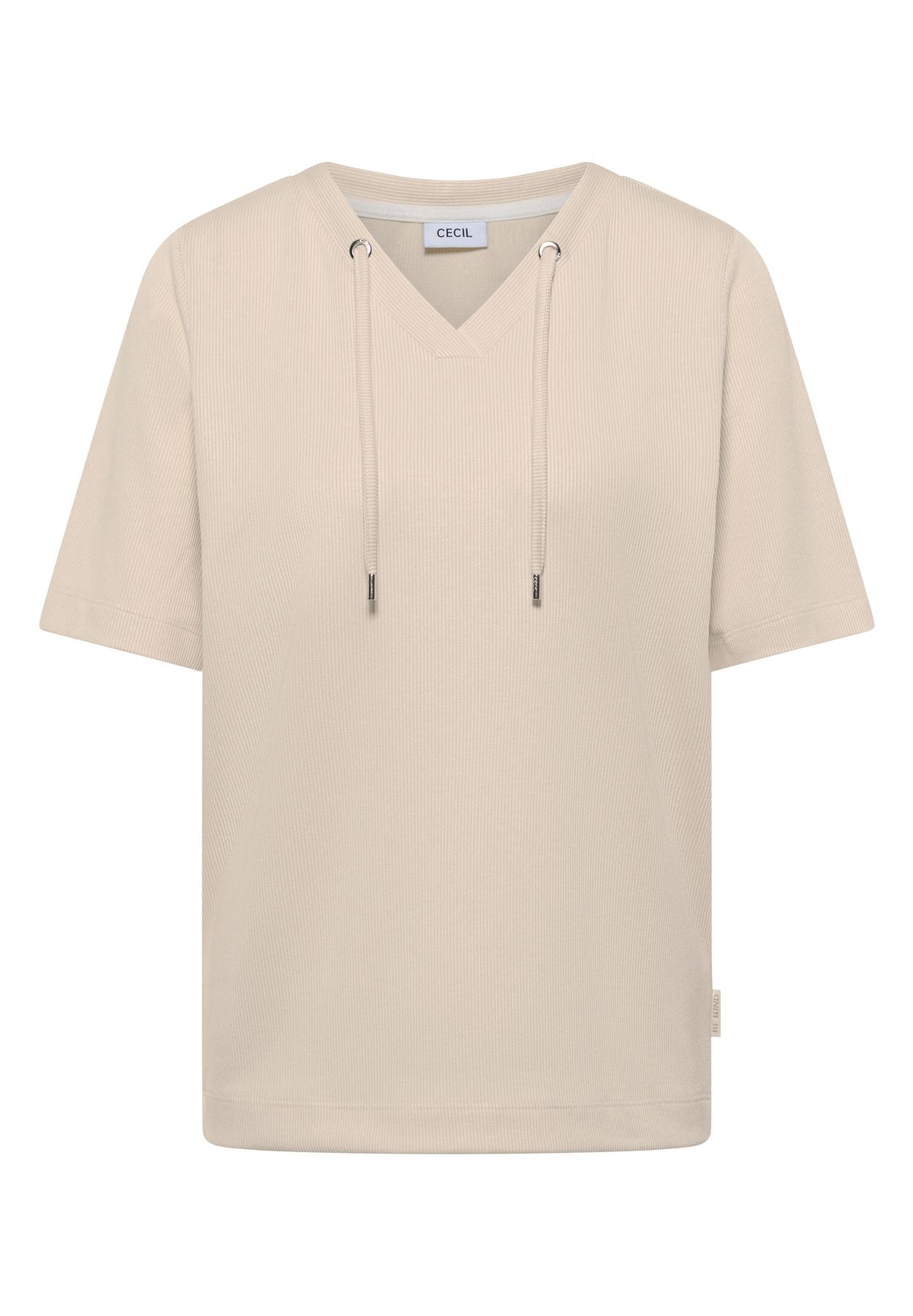 T-Shirt mit V-Neck und Streifen