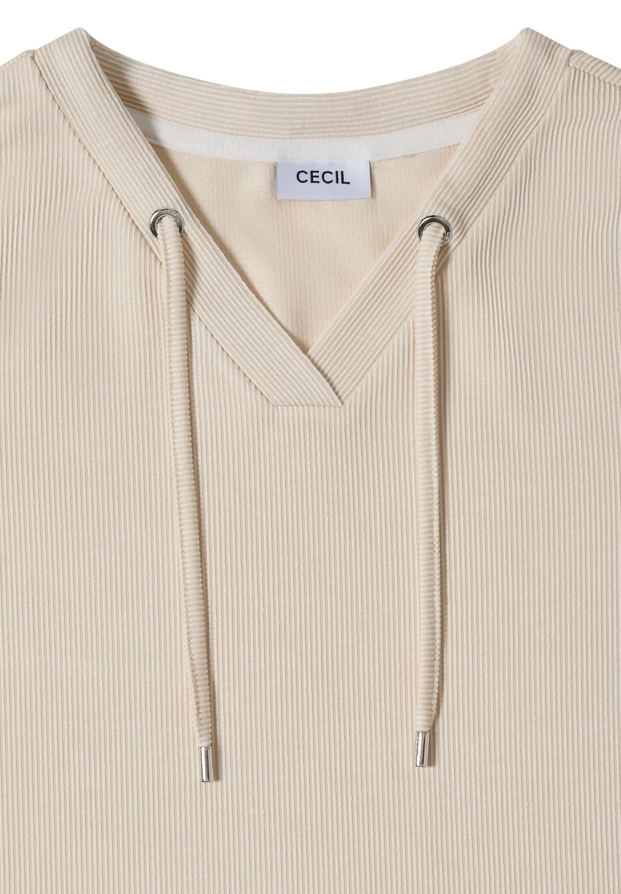 T-Shirt mit V-Neck und Streifen