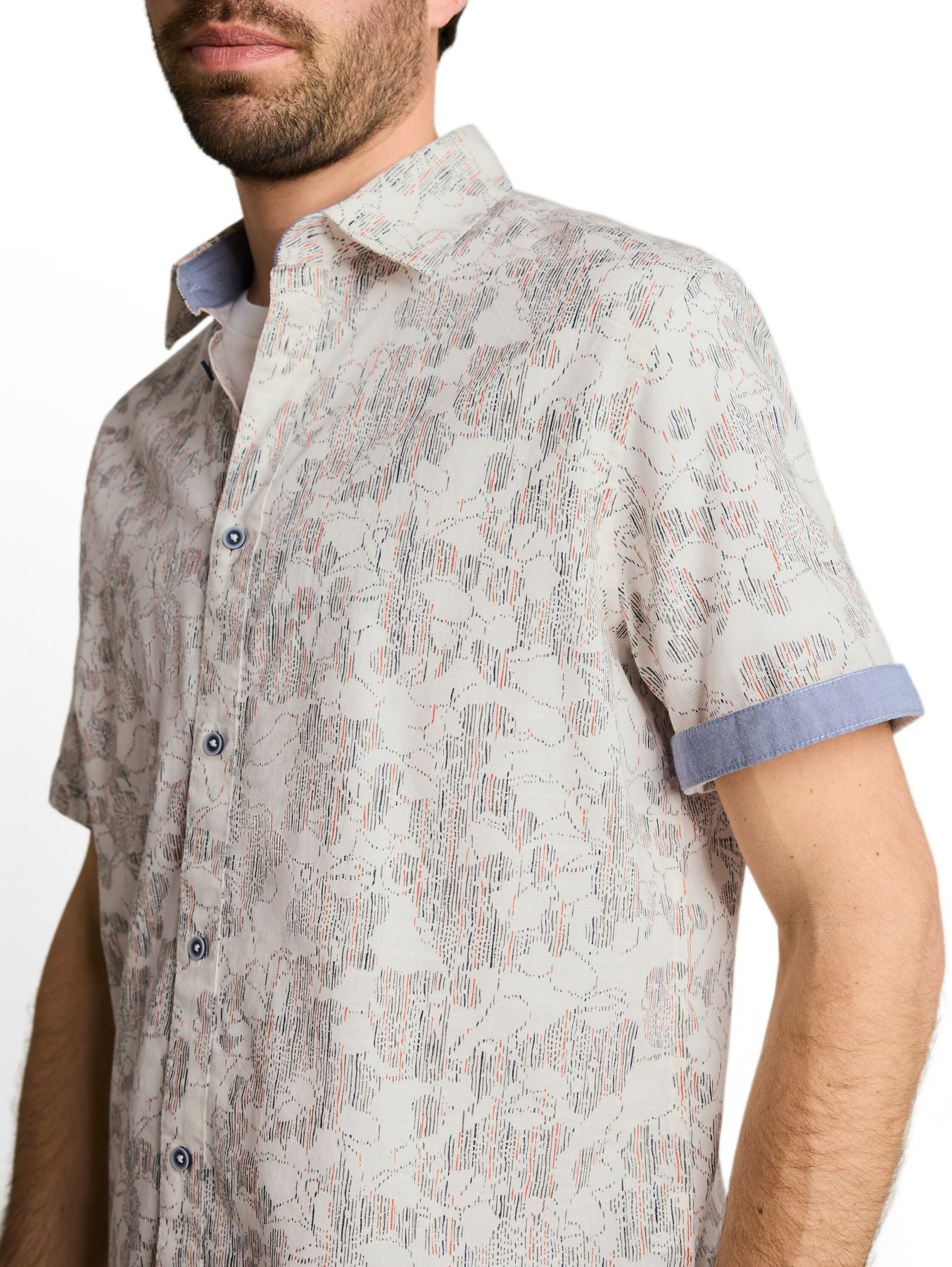 Regular Fit Kurzarmhemd mit Muster