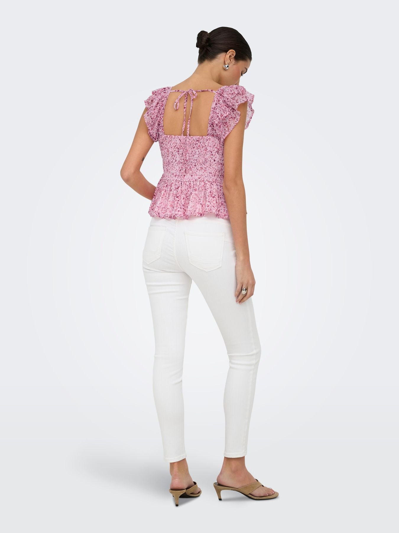 ONLELIZA SS SMOCK TOP WVN CS